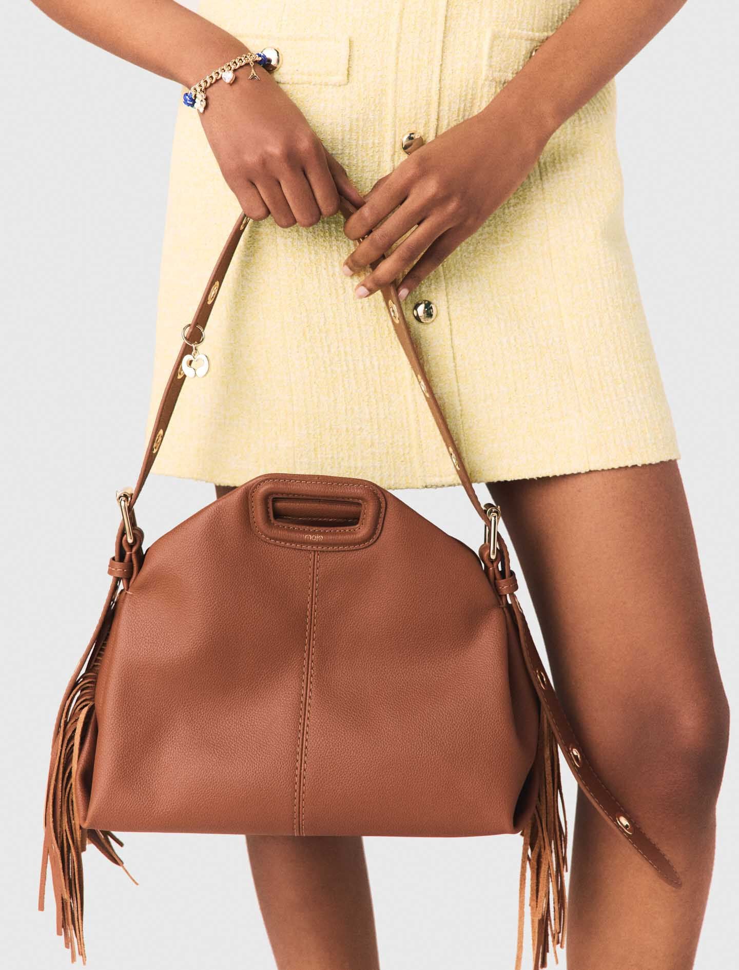 Maje Grained leather Miss M bag