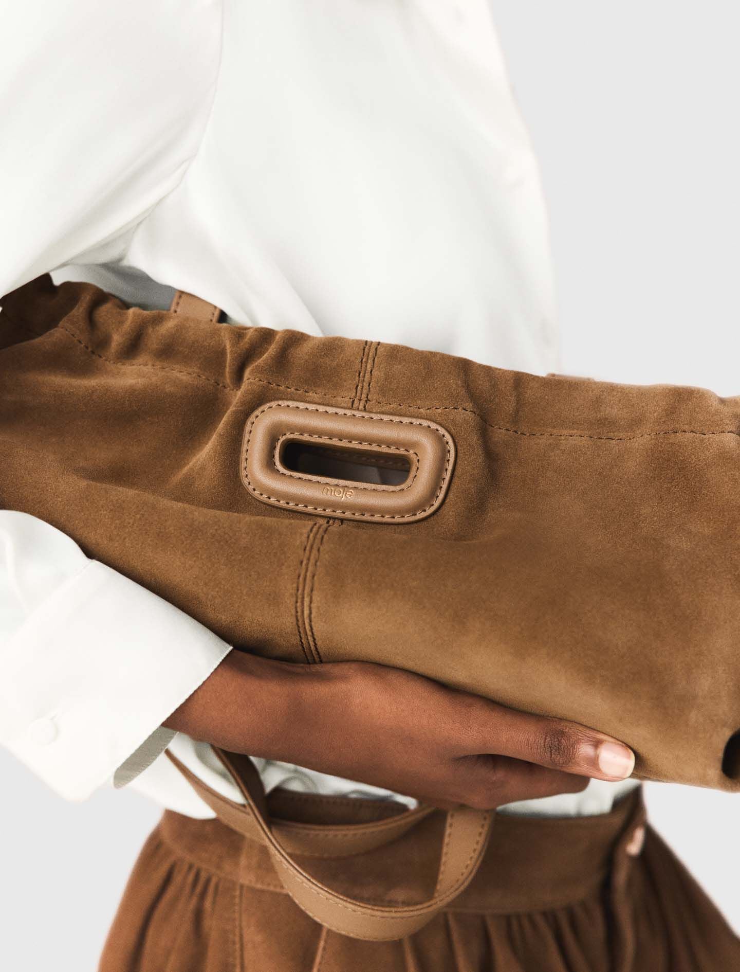 Maje Suede Milpli Gazette bag