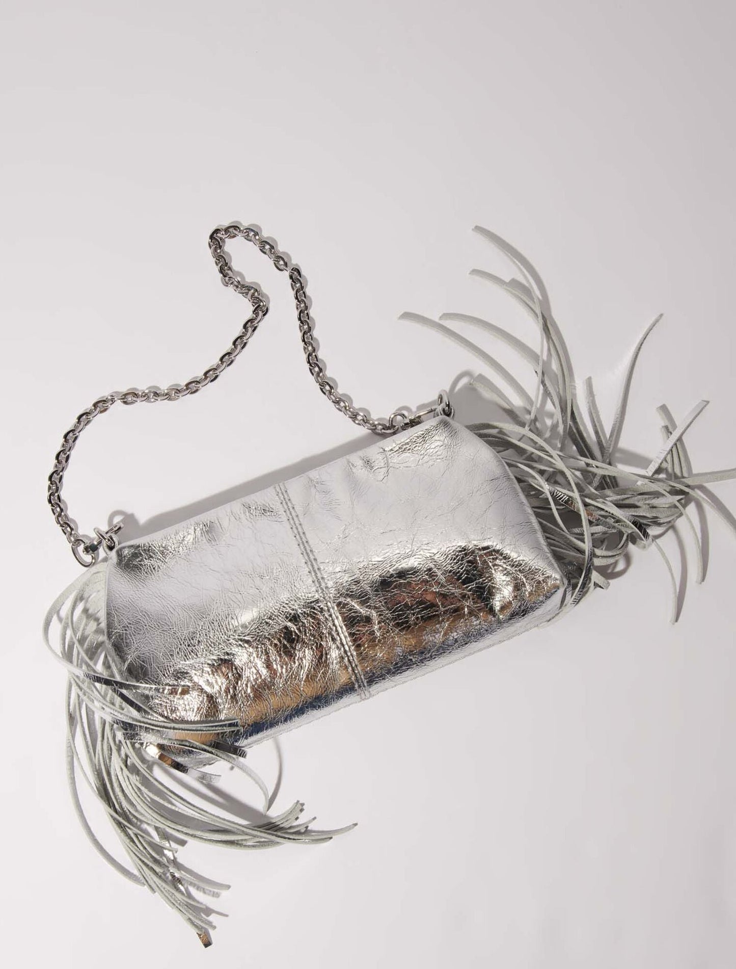 Maje Miss M leather clutch bag