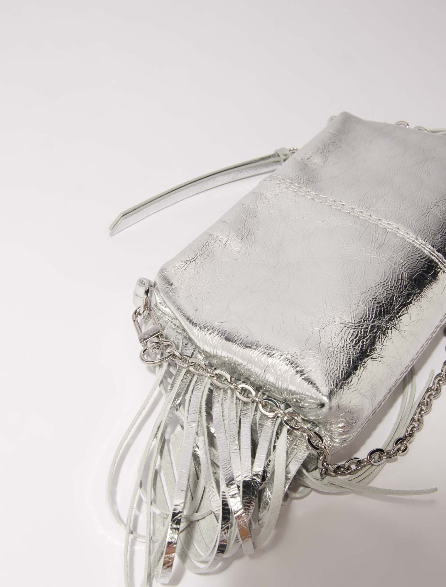 Maje Miss M leather clutch bag
