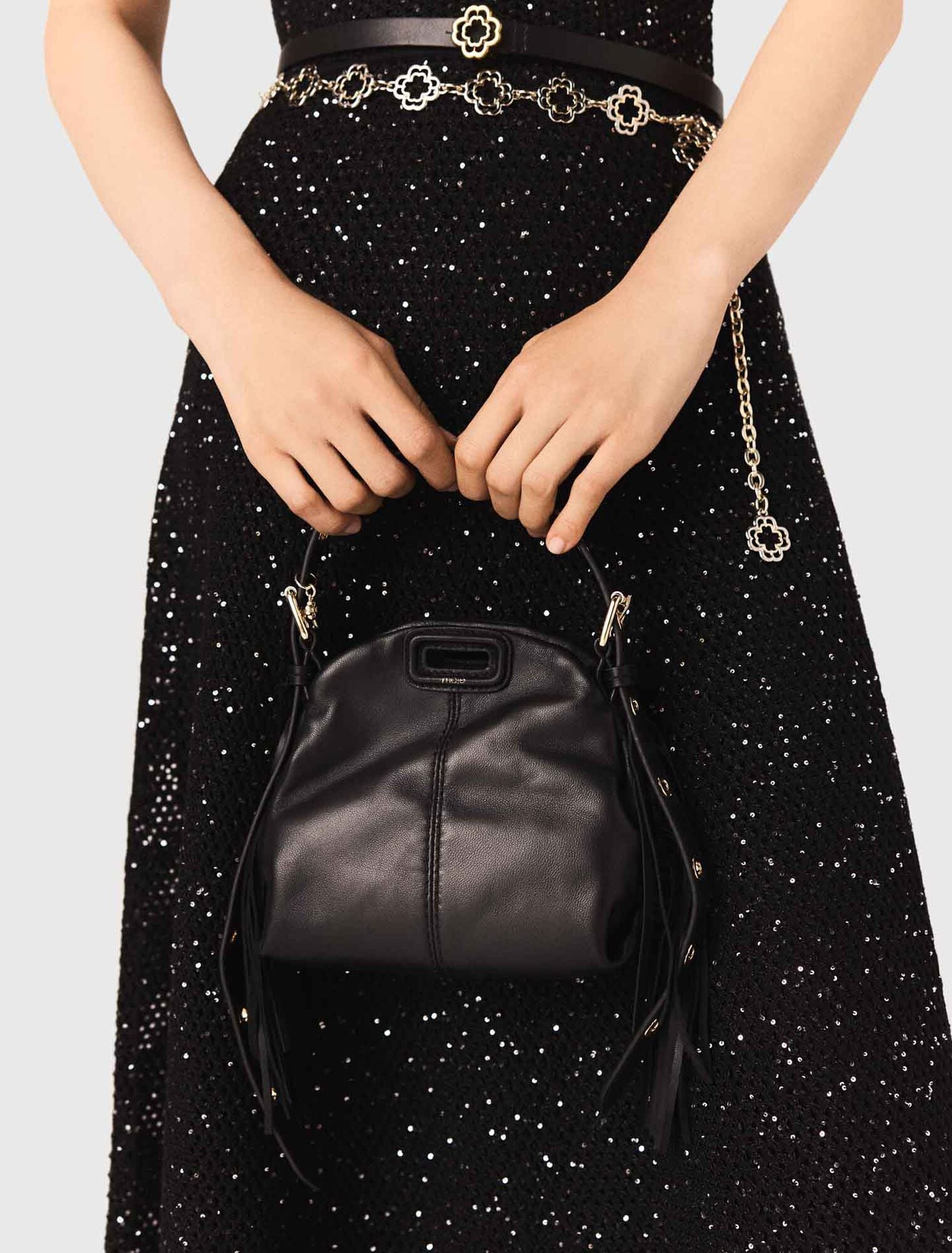 Maje Miss M micro leather bag