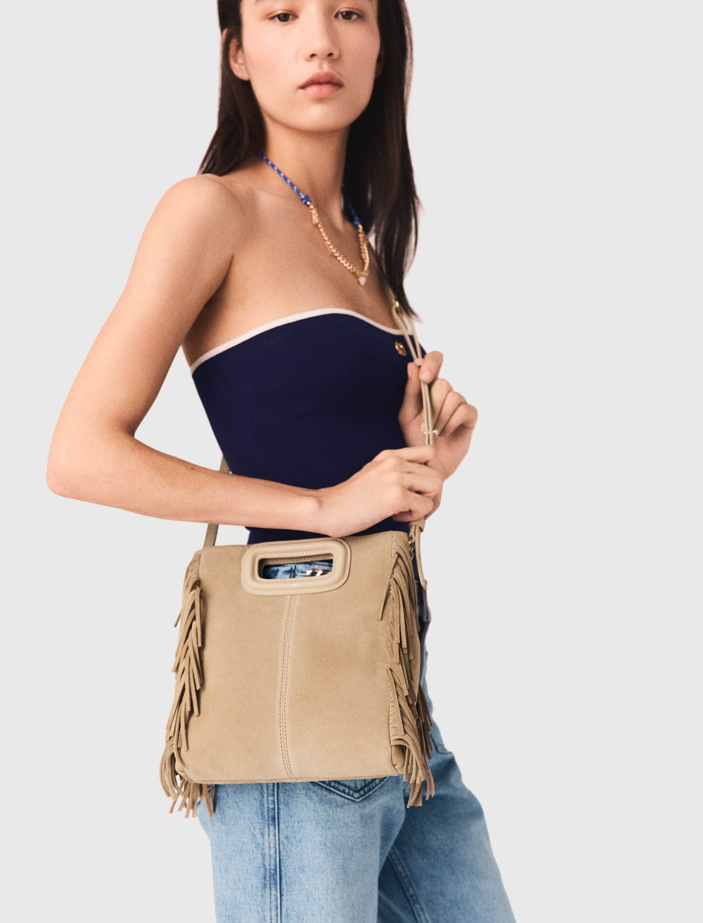 Maje Suede M bag