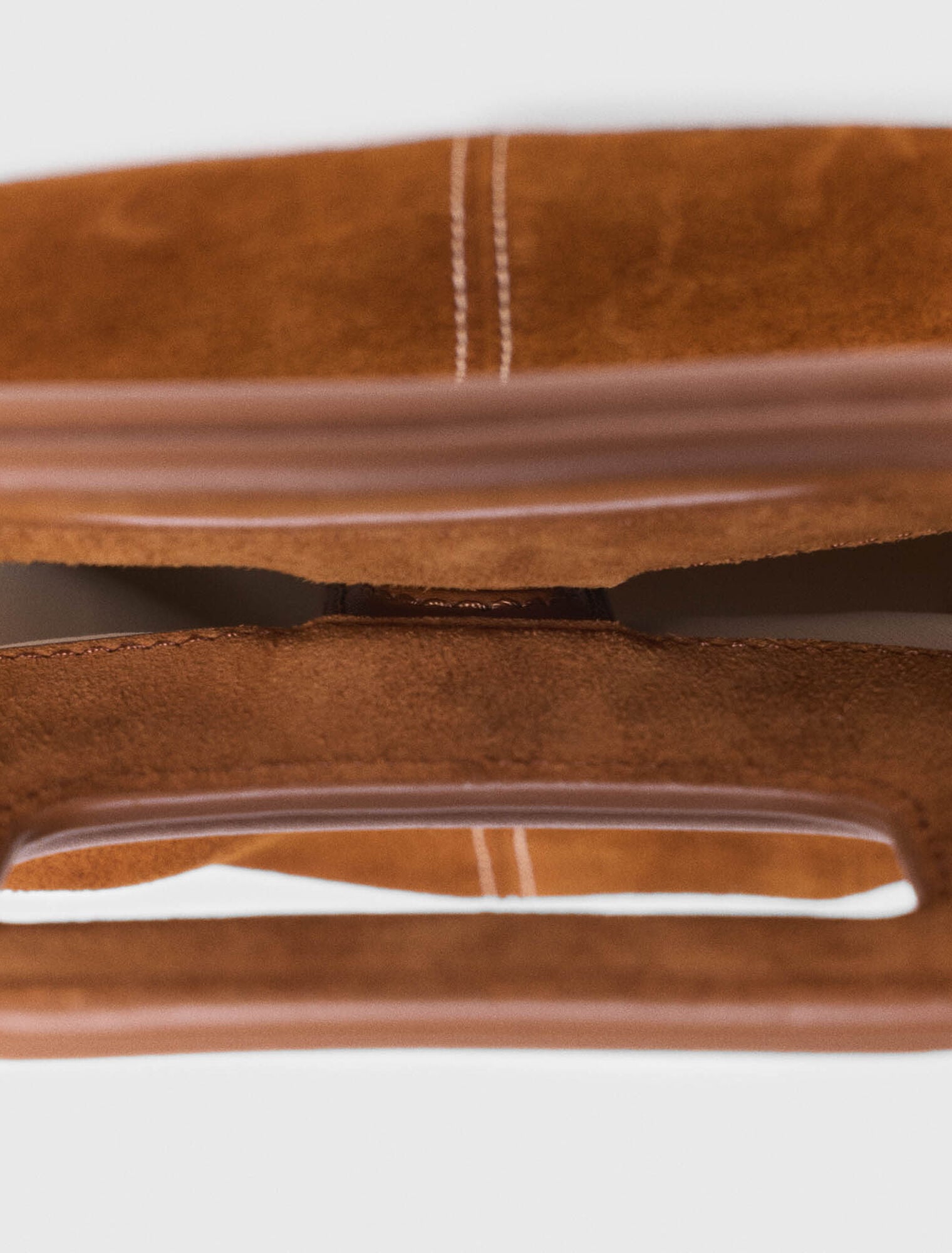 Maje Topstitched suede M bag