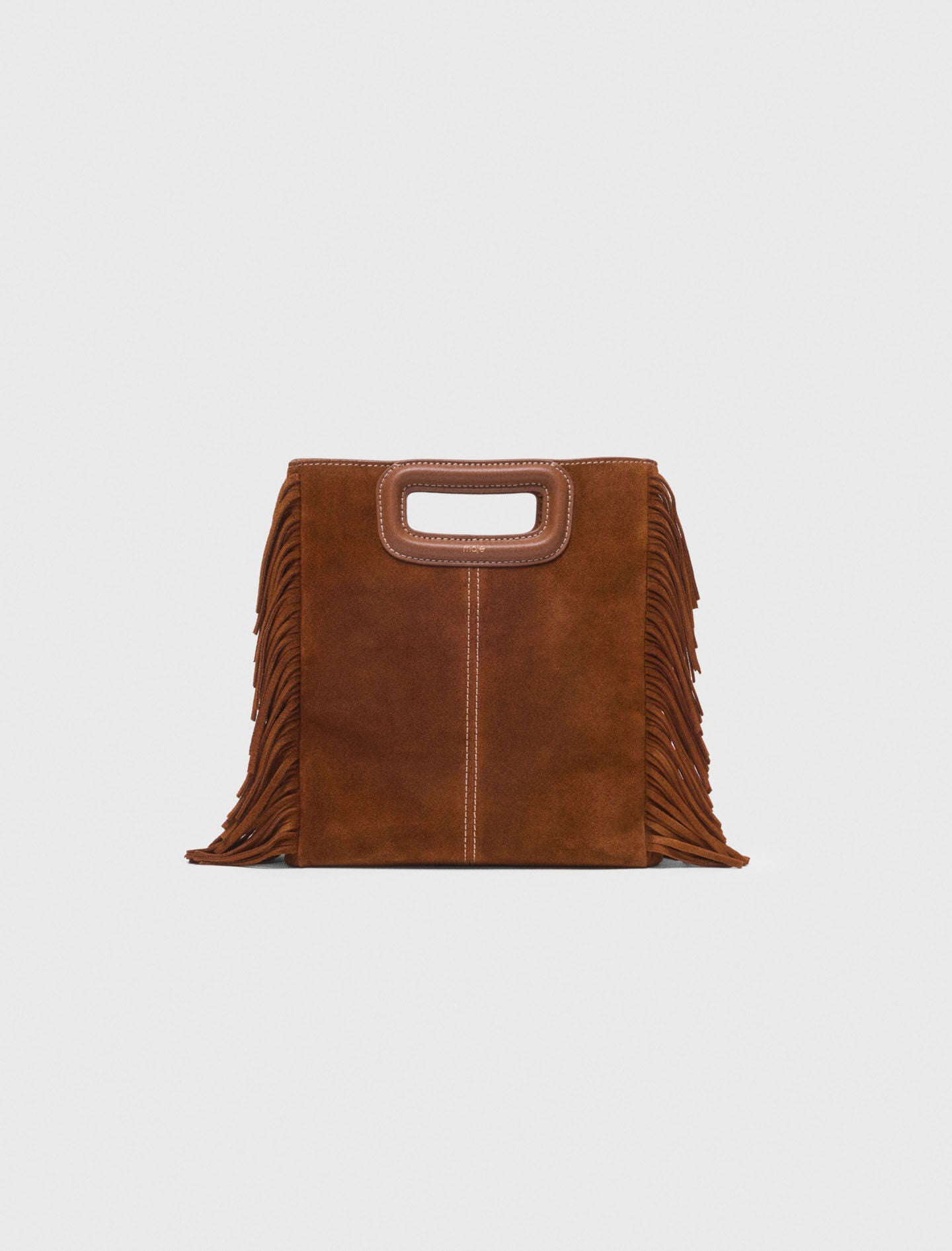 Maje Topstitched suede M bag