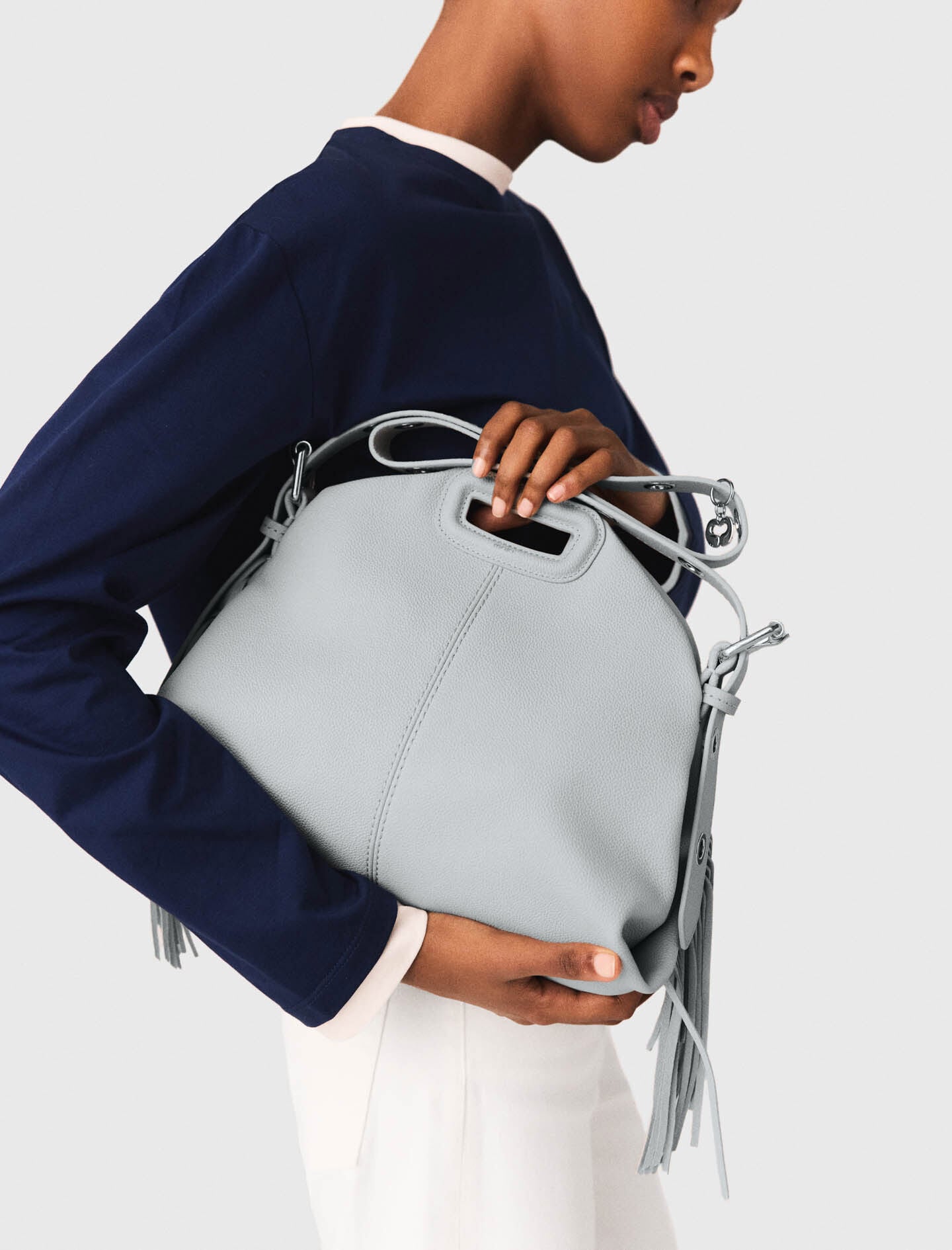 Maje Grained leather Miss M bag