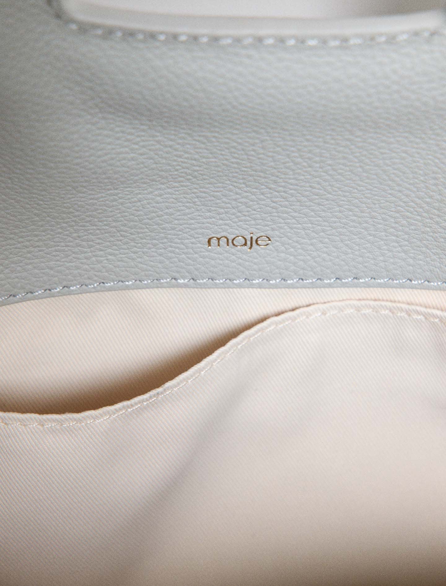 Maje Grained leather Miss M bag