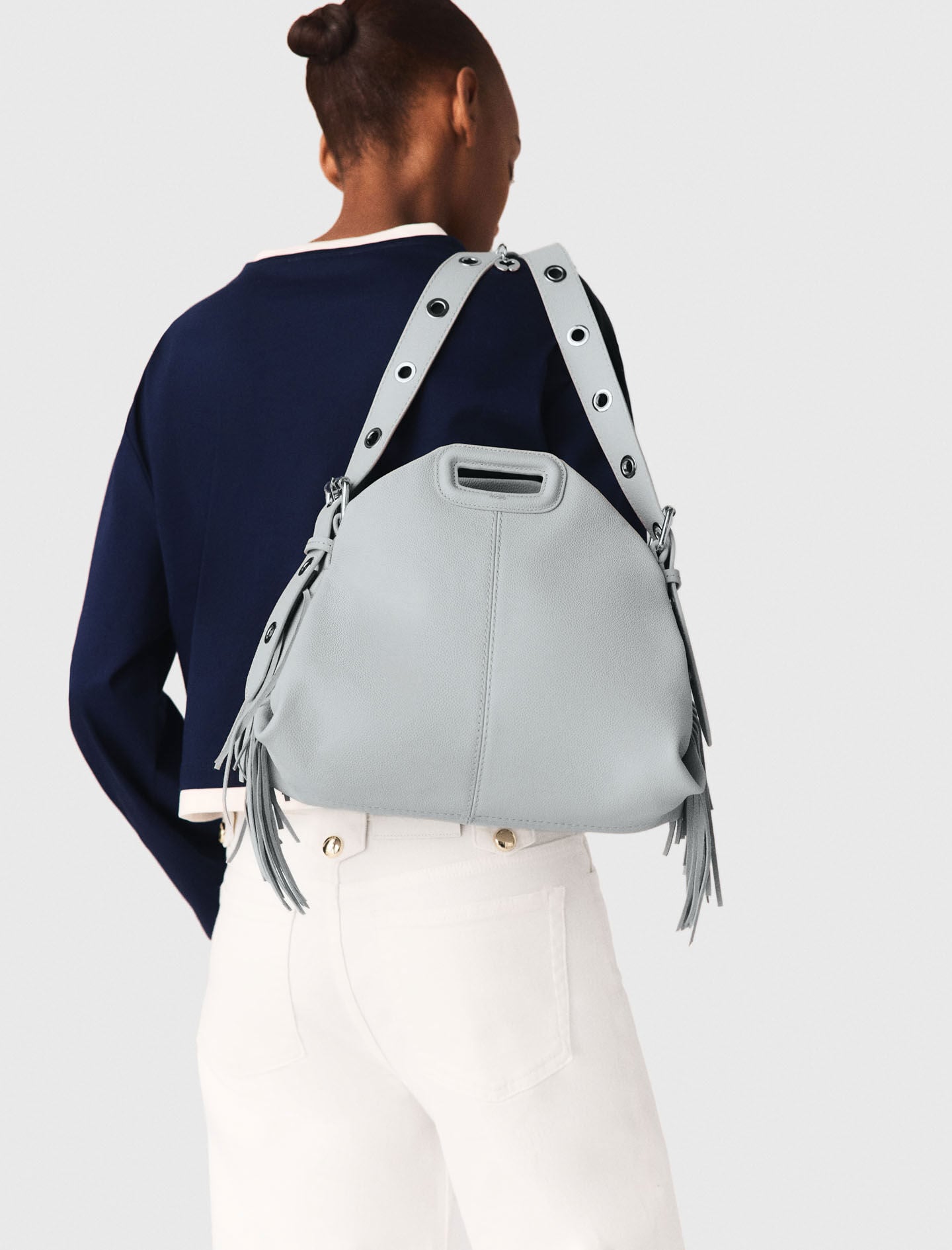 Maje Grained leather Miss M bag