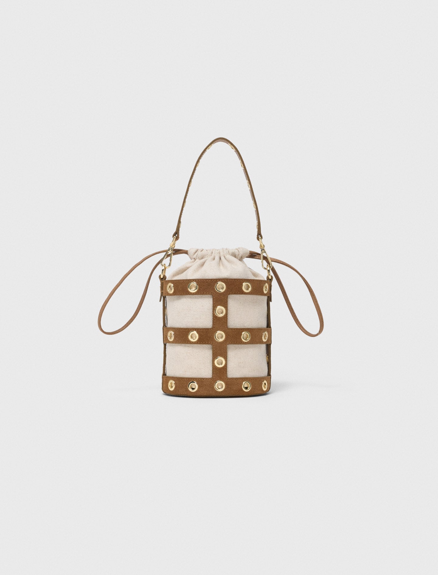 Maje Suede Miss M bucket bag