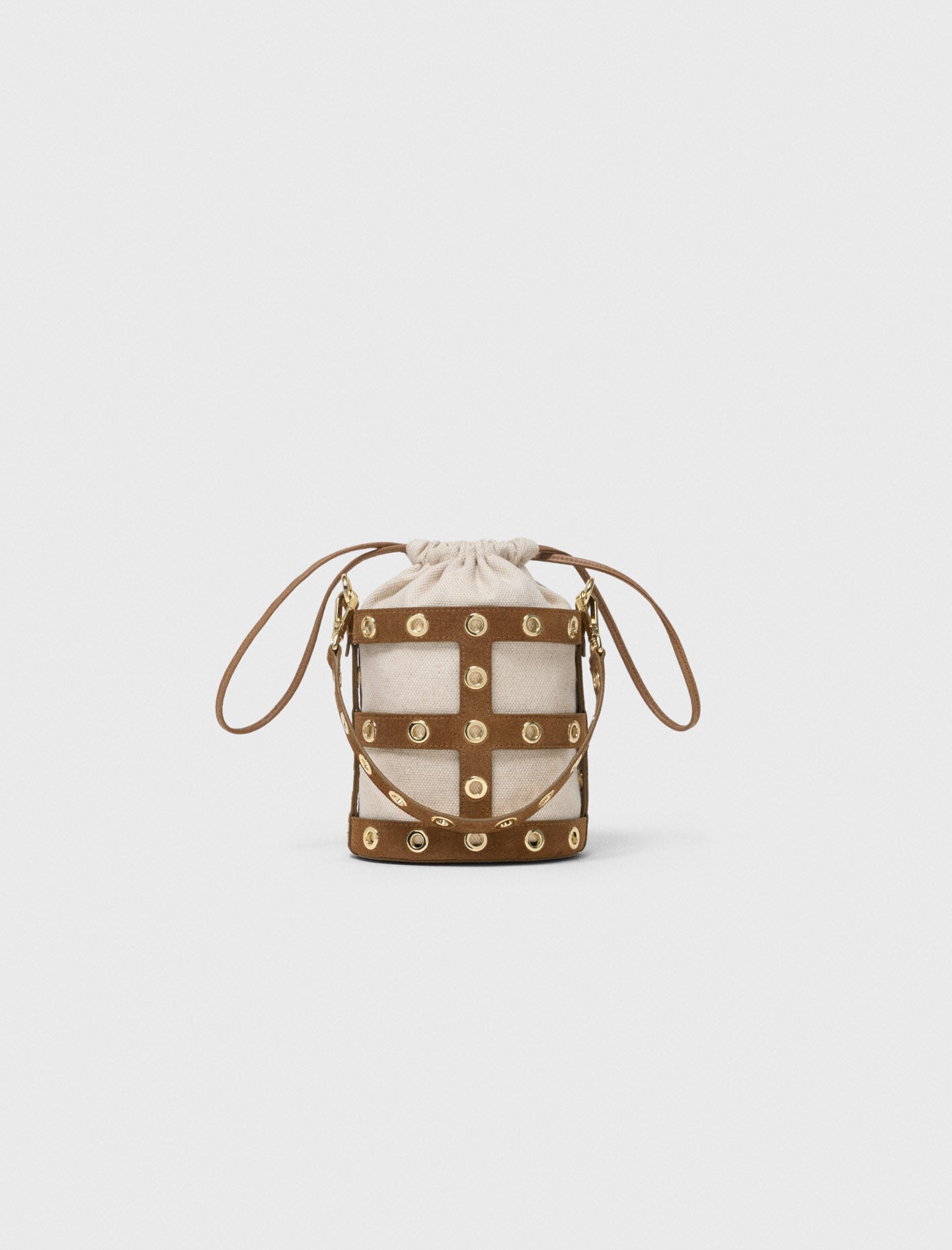 Maje Suede Miss M bucket bag