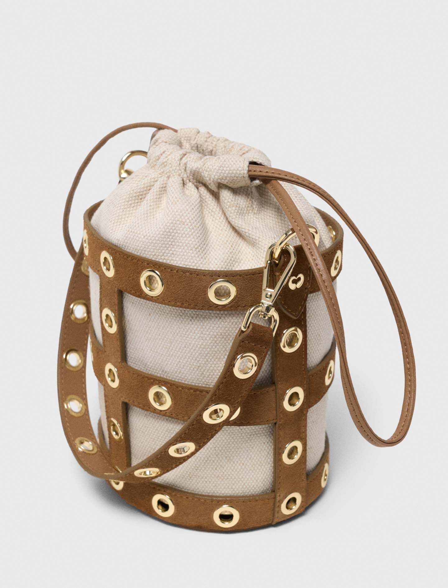 Maje Suede Miss M bucket bag
