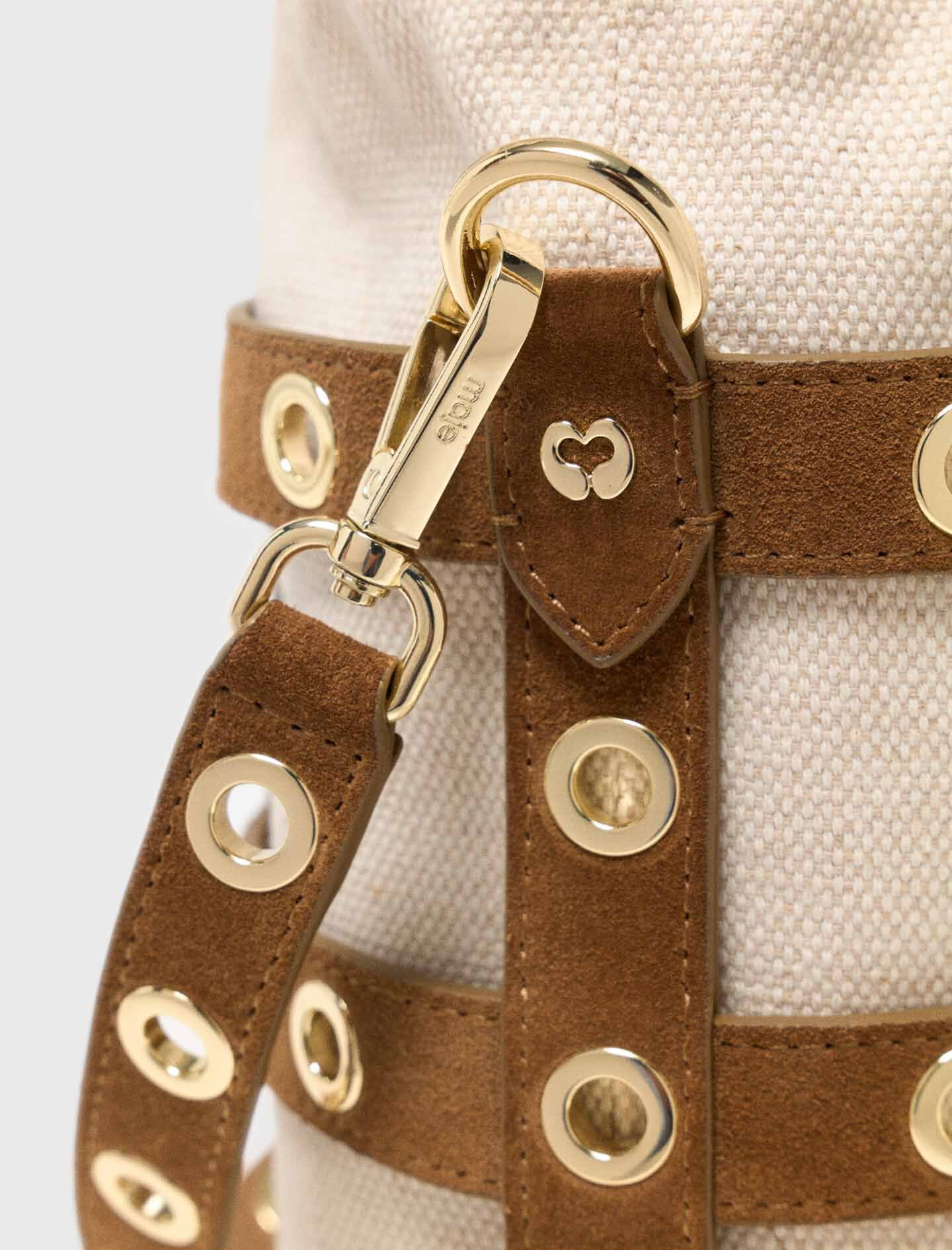 Maje Suede Miss M bucket bag