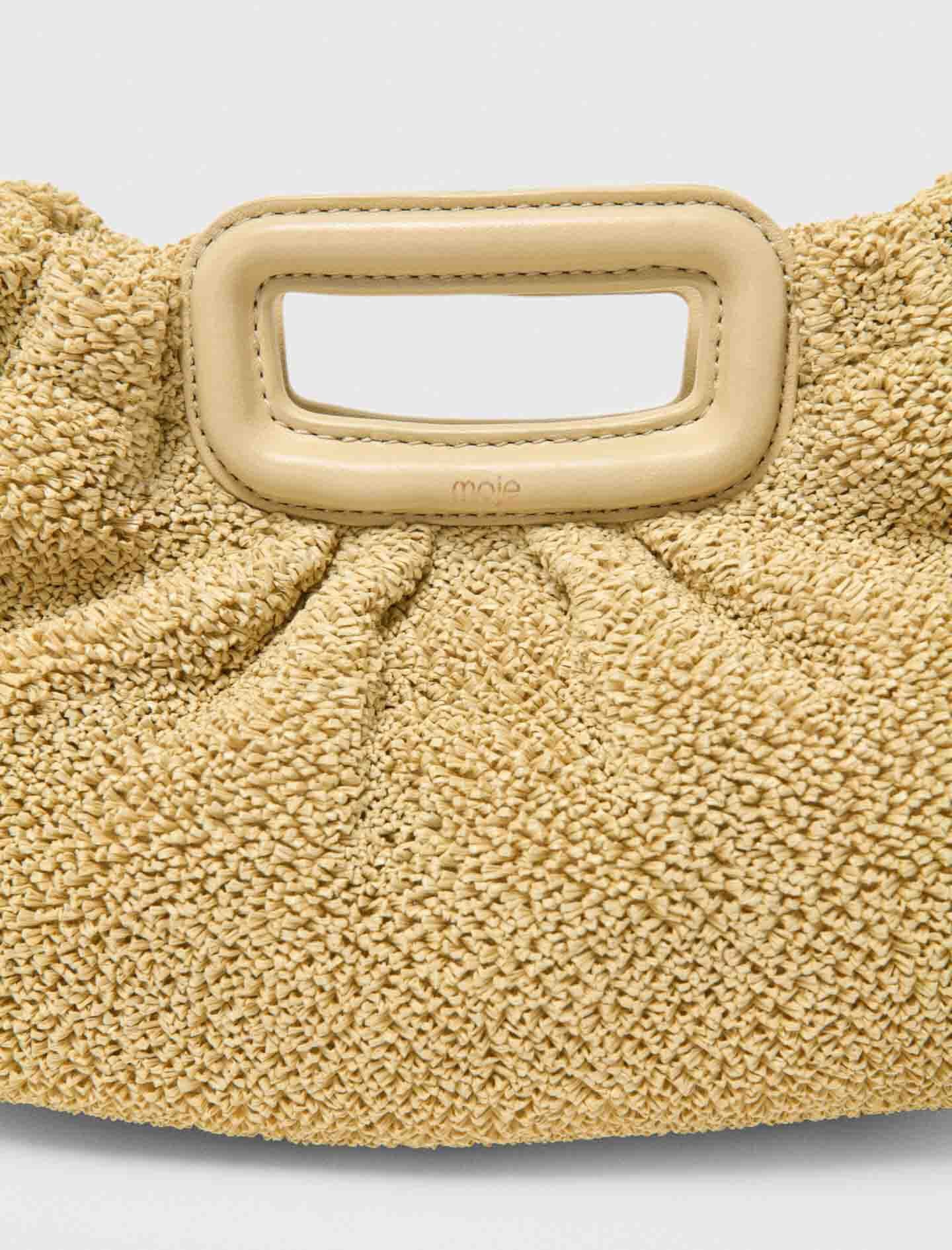 Maje Mipli bouclé effect clutch bag