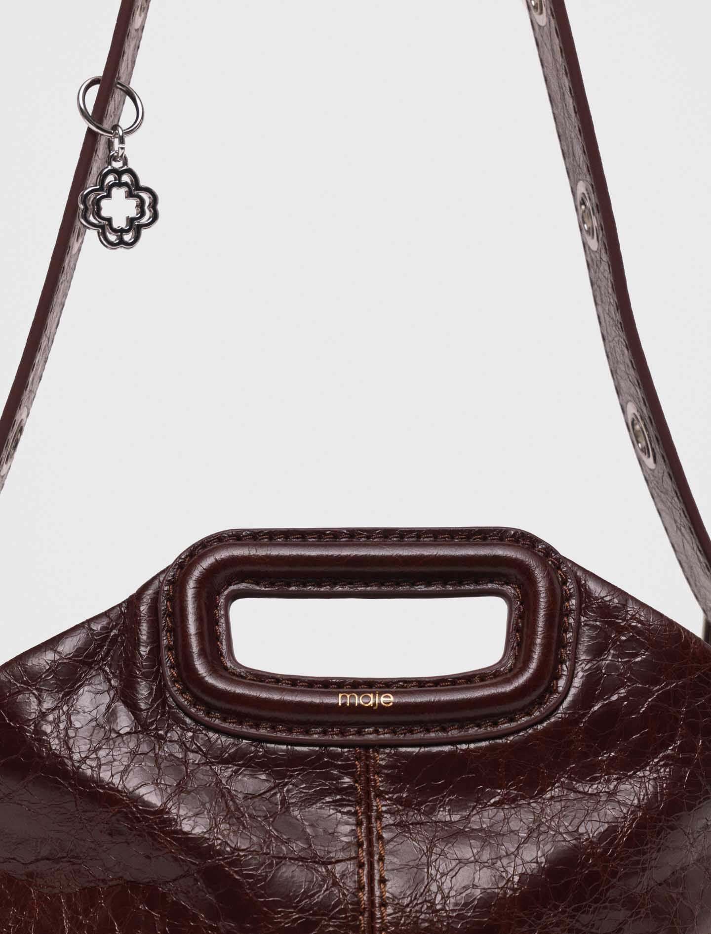 Maje Crackled leather Miss M bag