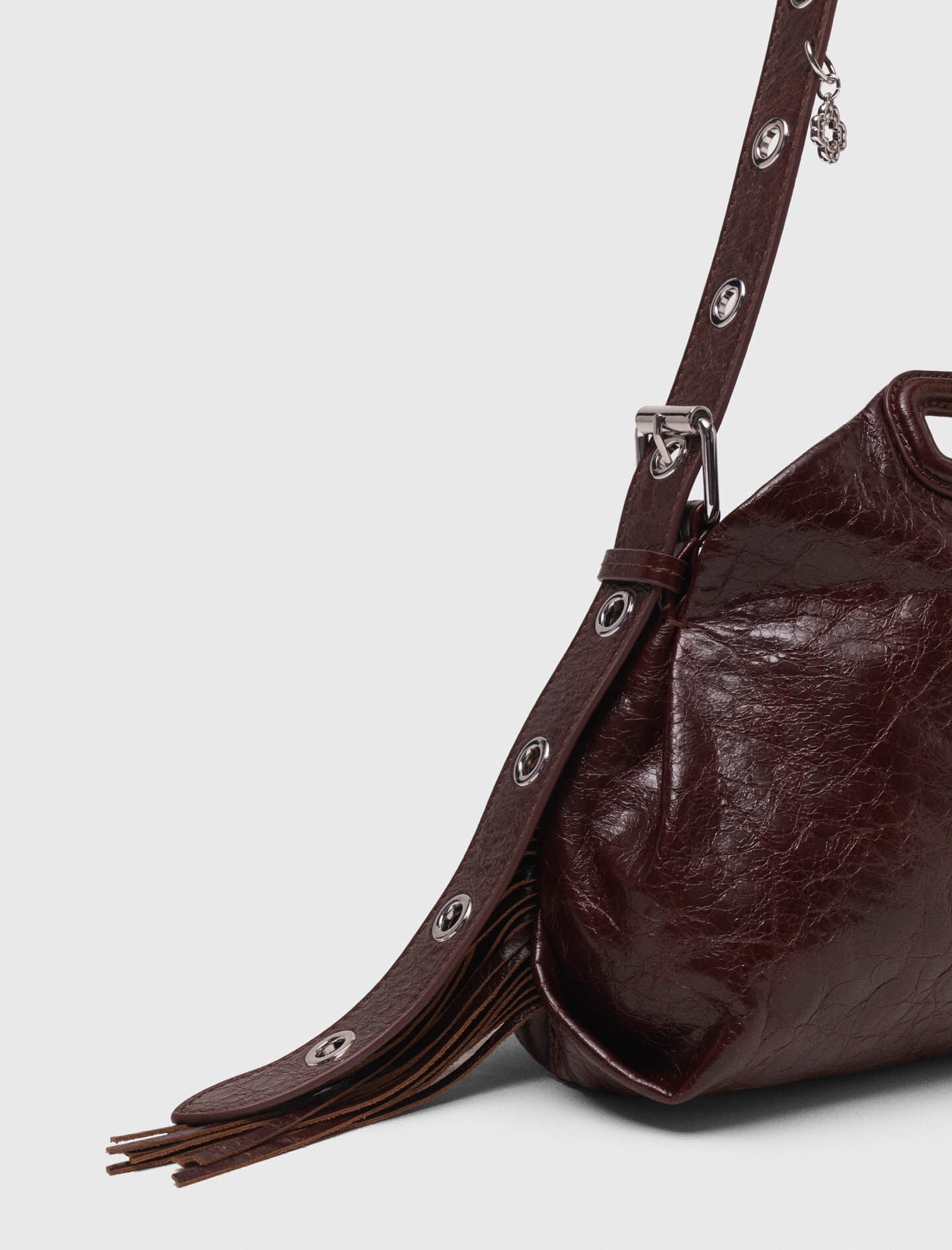 Maje Crackled leather Miss M bag