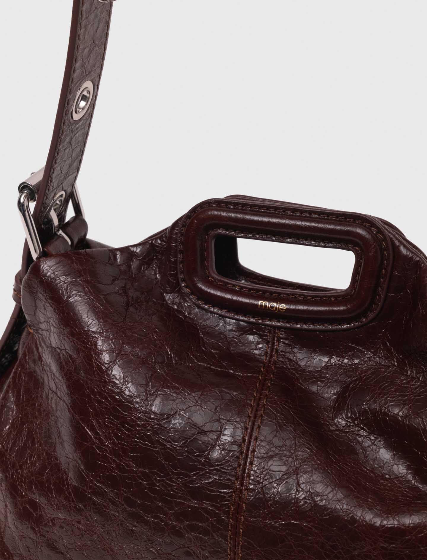 Maje Crackled leather Miss M bag