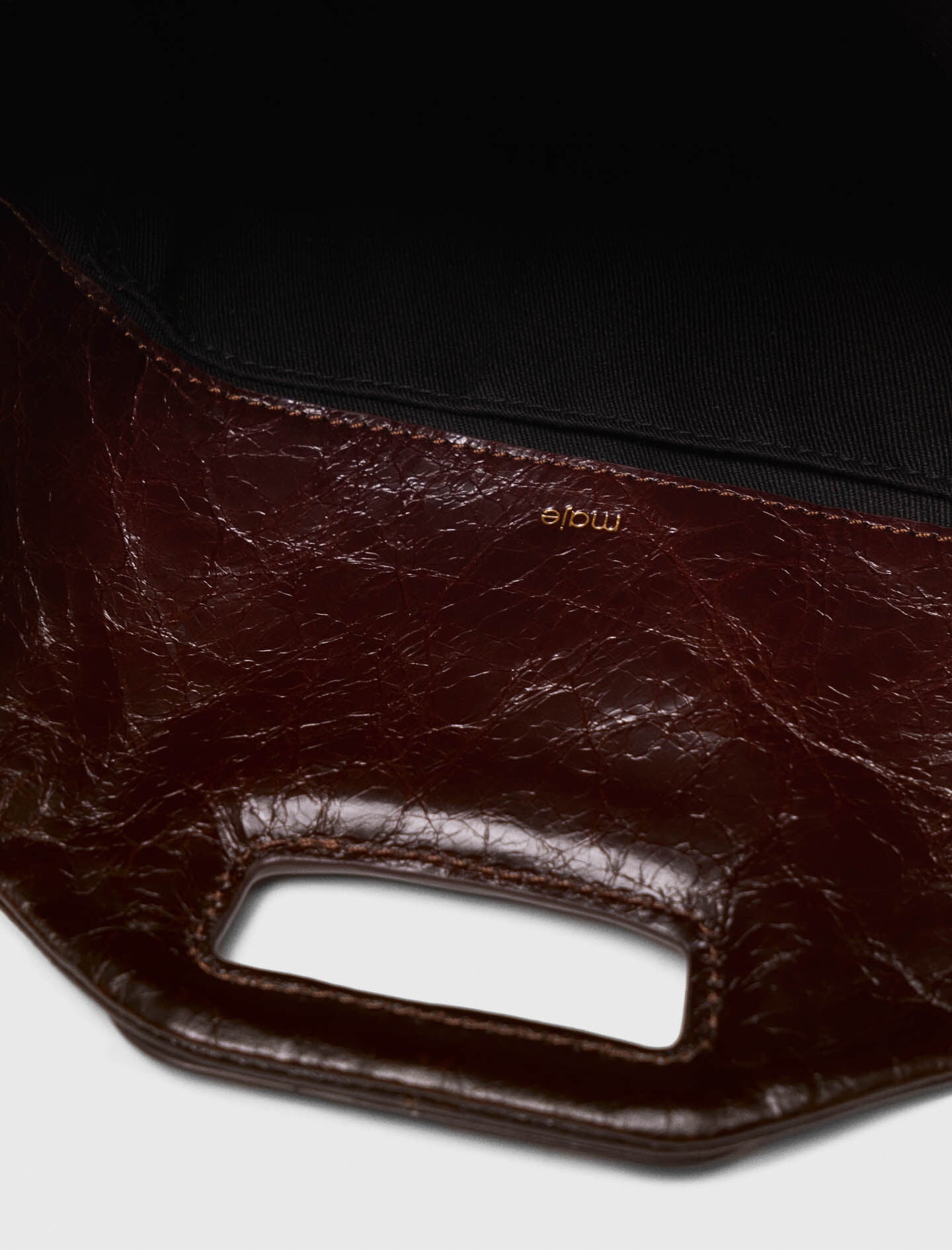 Maje Crackled leather Miss M bag
