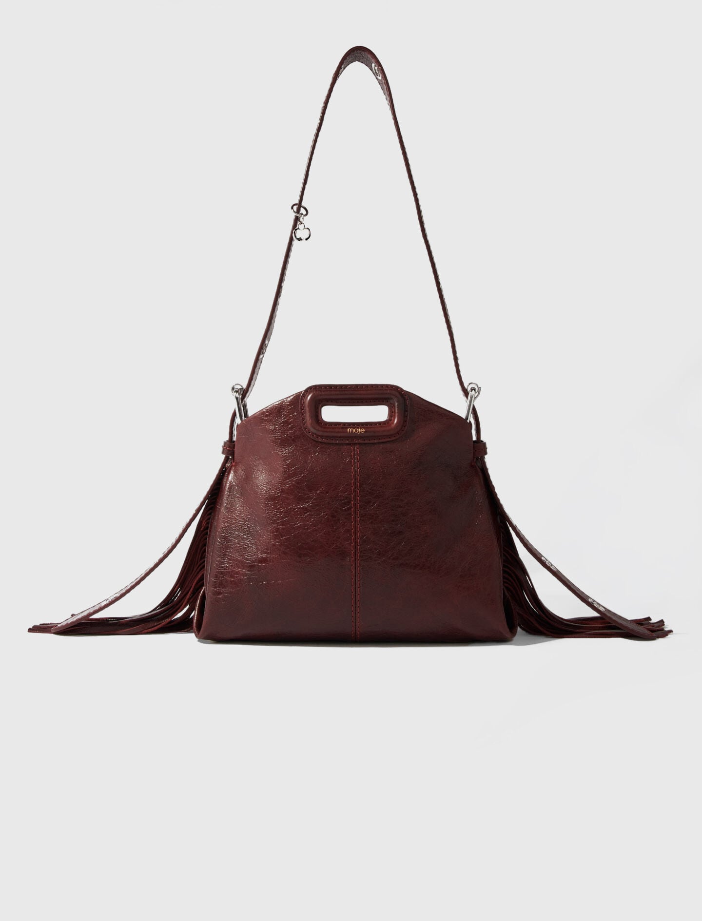 Maje Miss M mini cracked leather bag