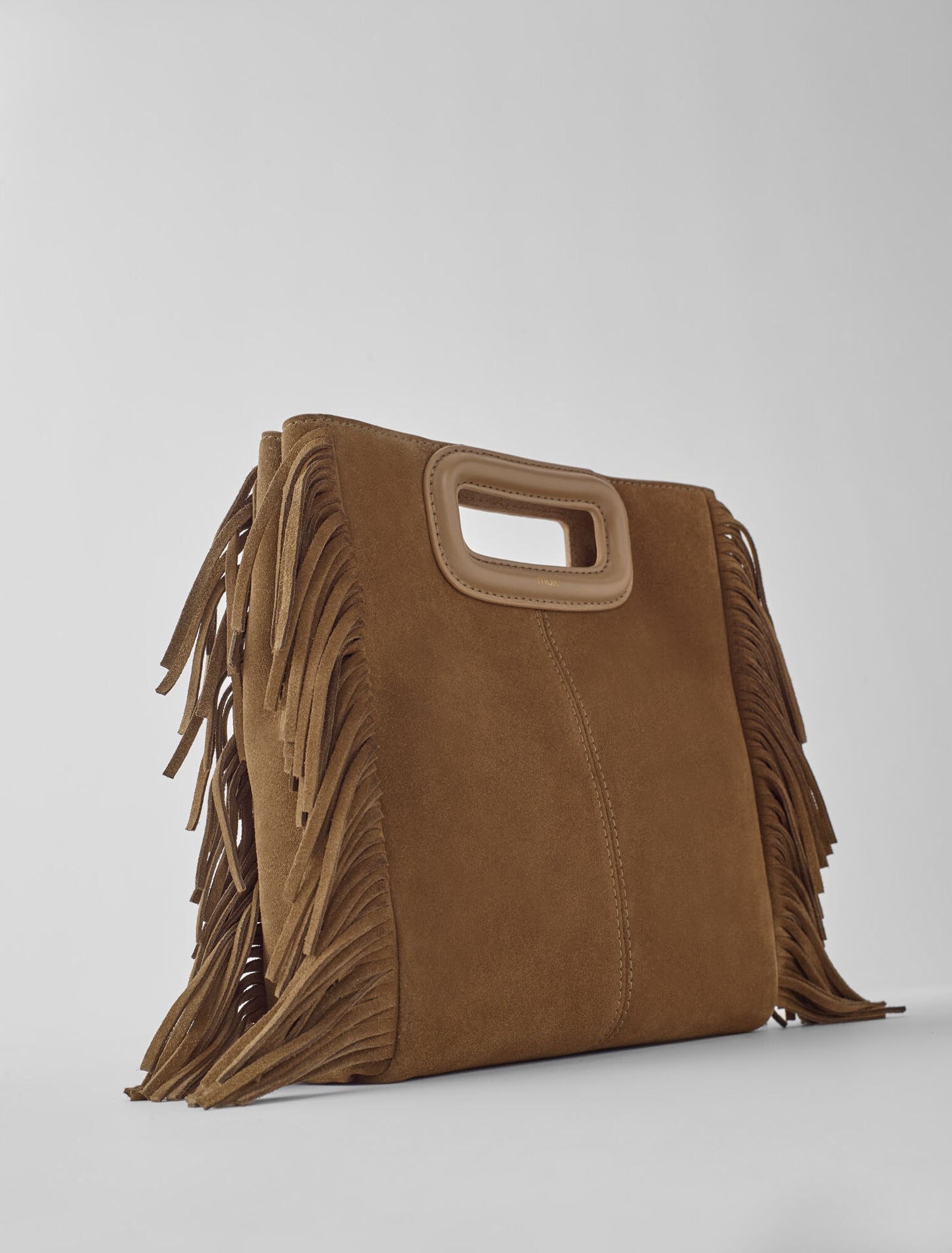 Maje Fringed M bag in suede