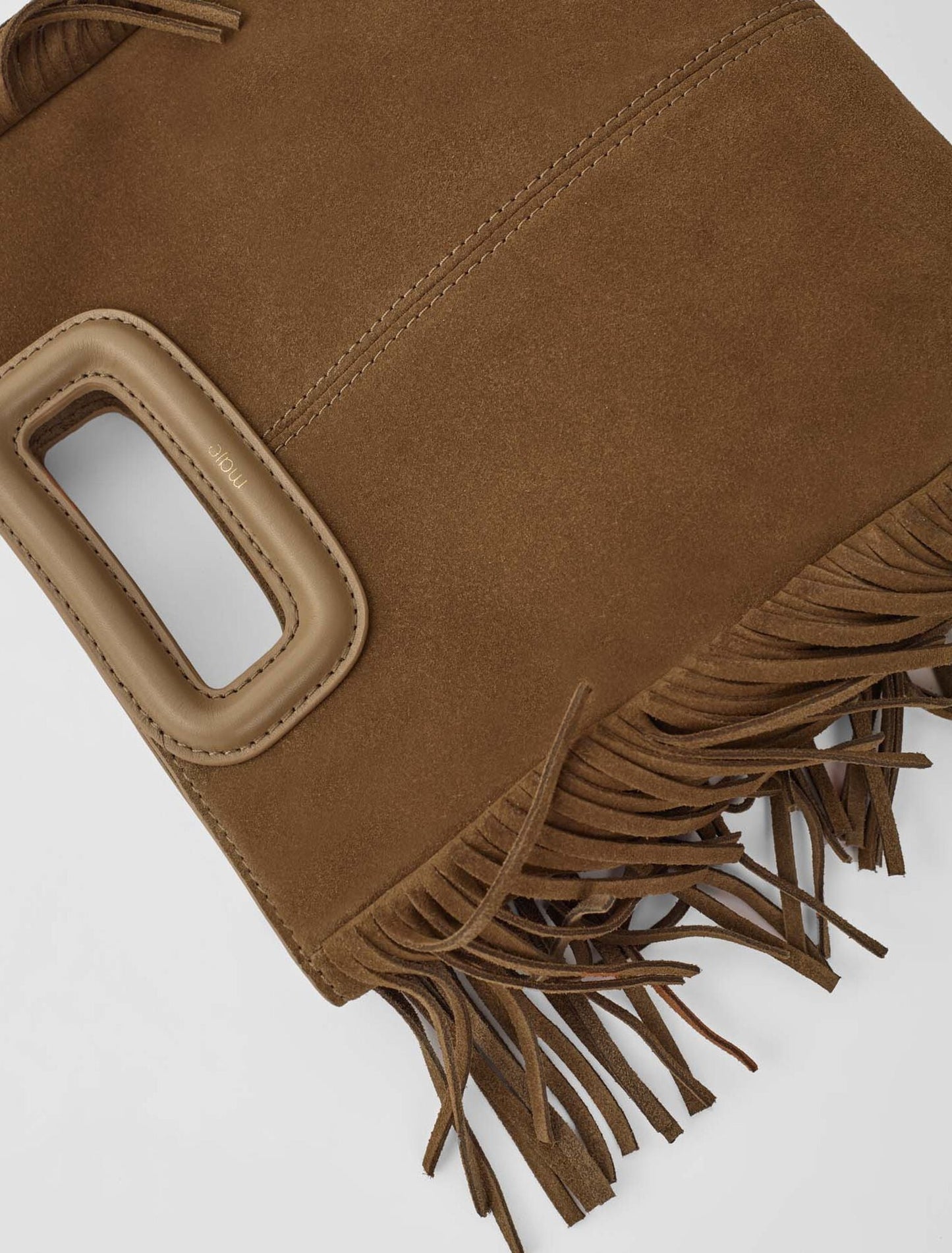 Maje Fringed M bag in suede