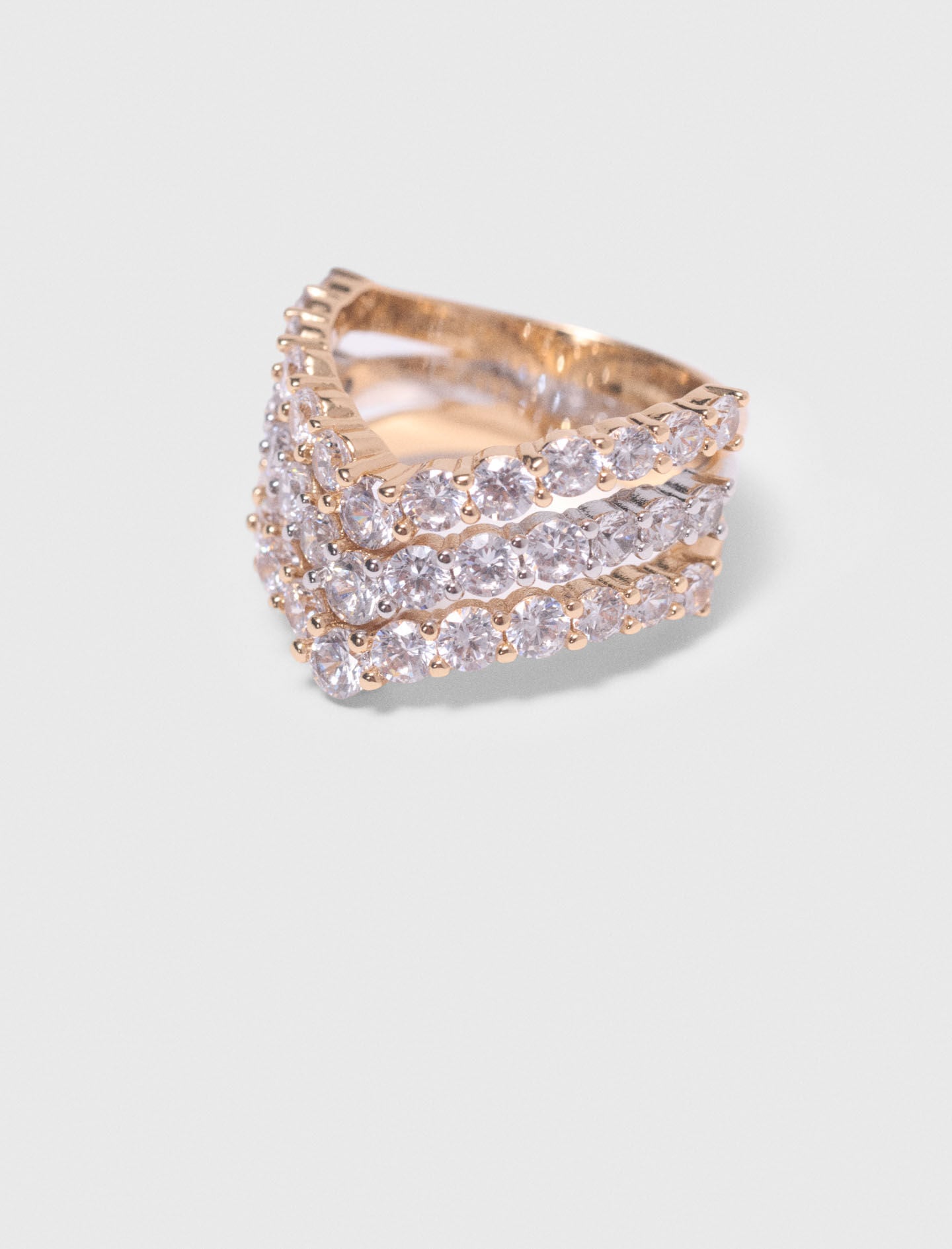 Maje Two-tone rhinestone ring