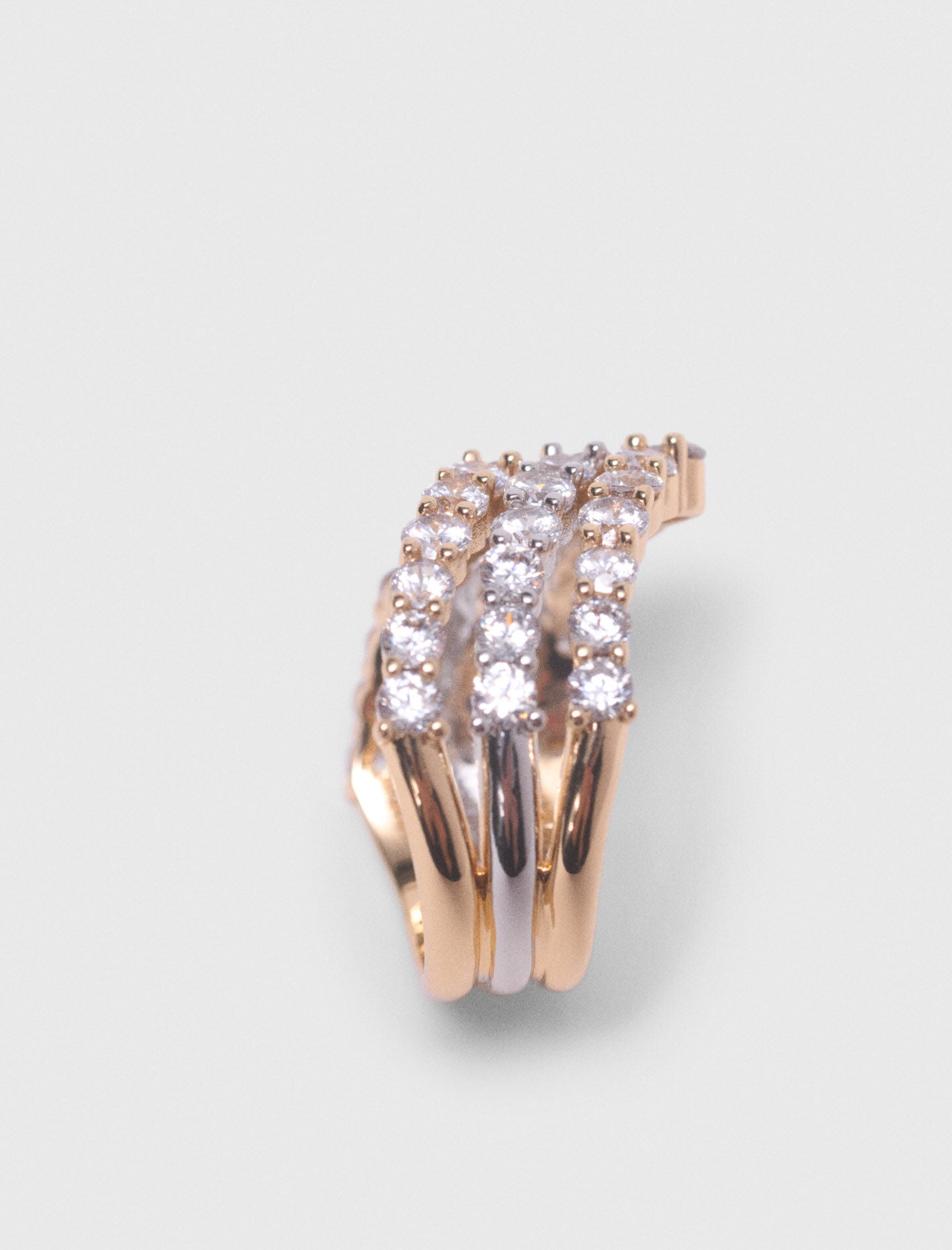 Maje Two-tone rhinestone ring