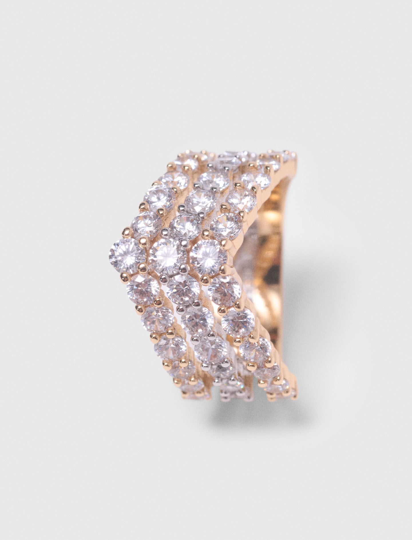 Maje Two-tone rhinestone ring