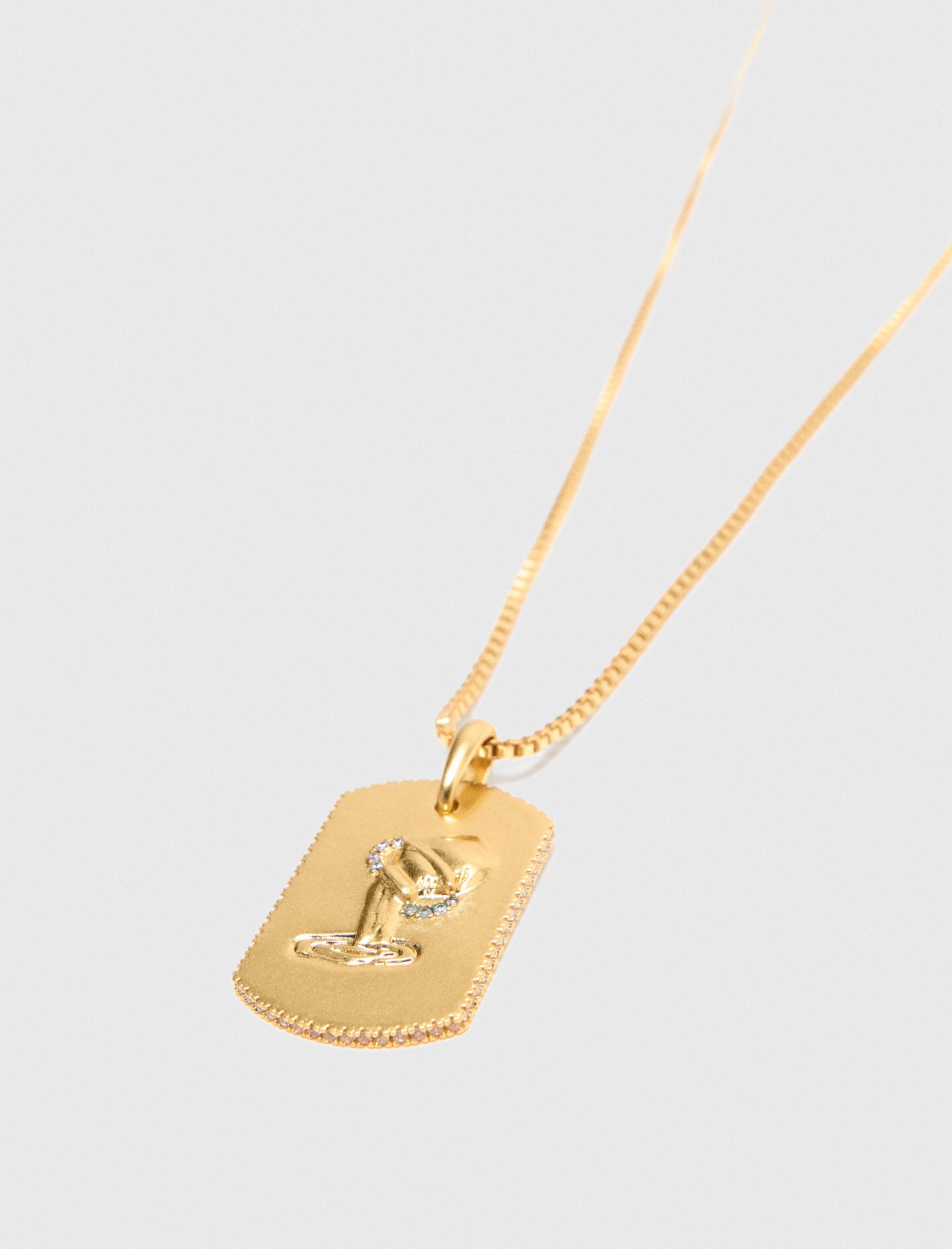 Maje Zodiac sign plaque necklace