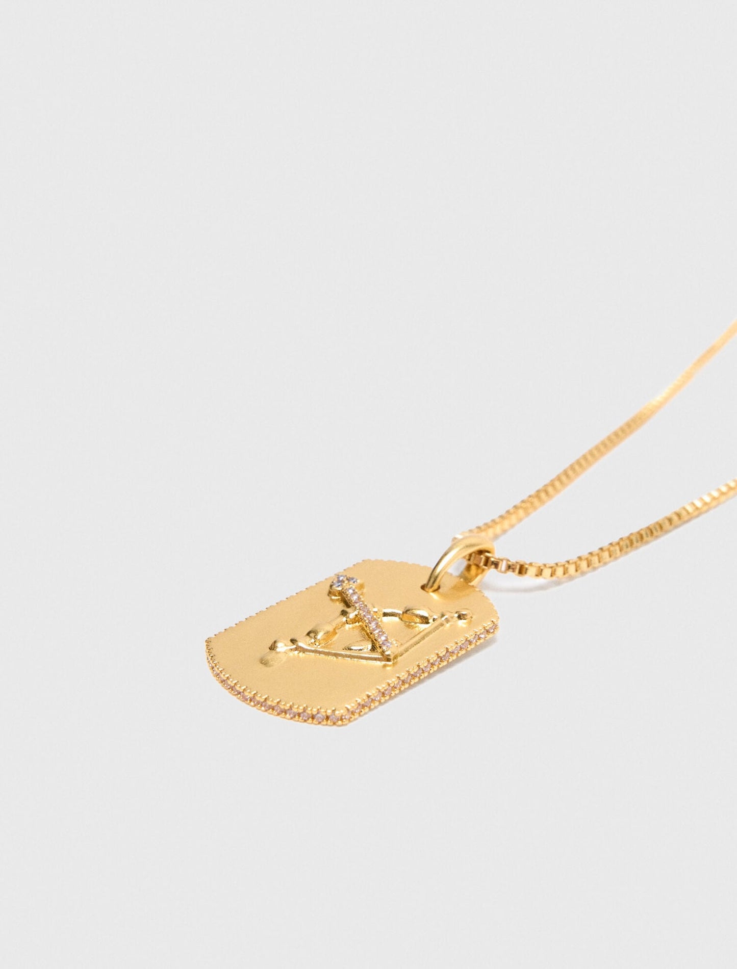Maje Zodiac sign plaque necklace