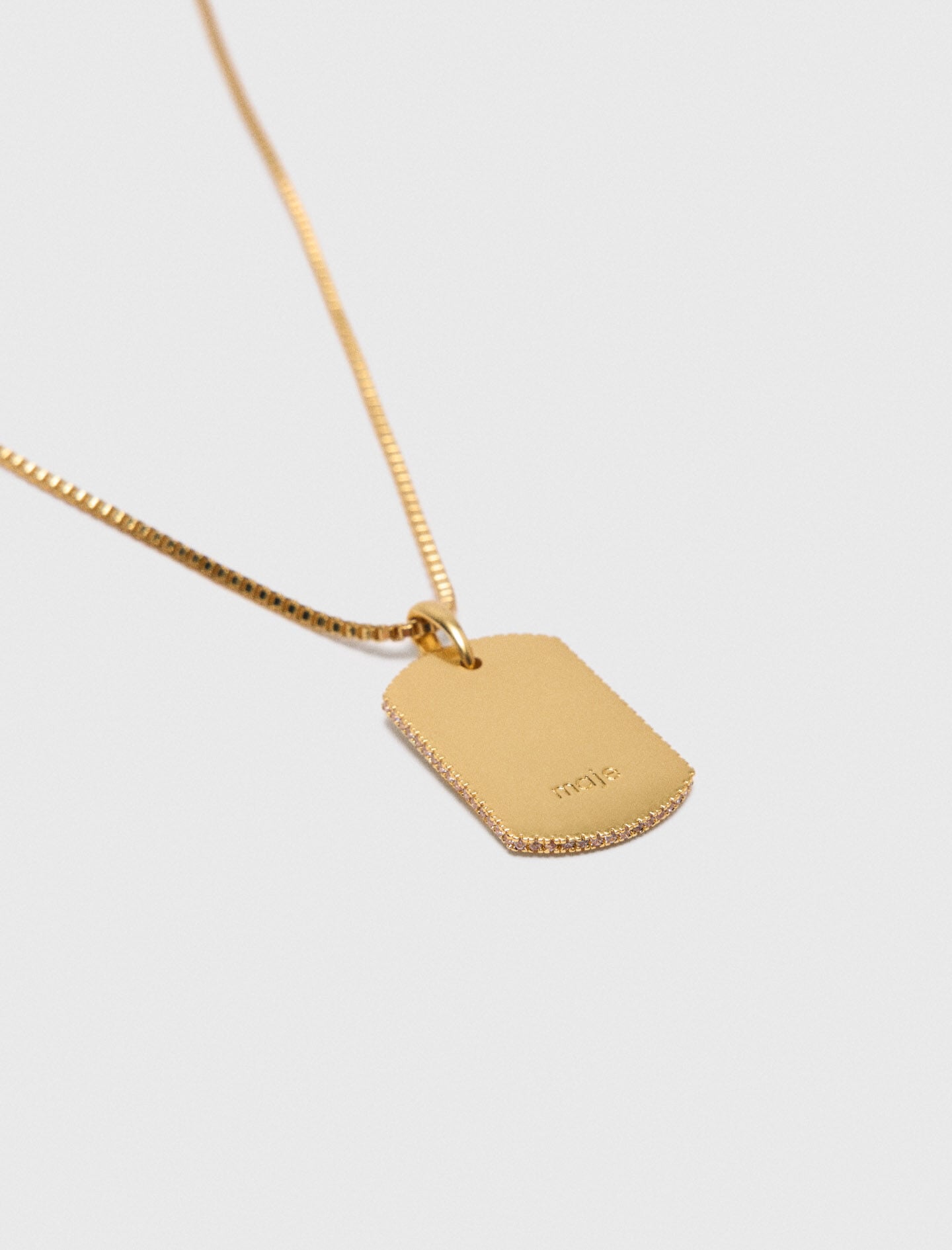 Maje Zodiac sign plaque necklace