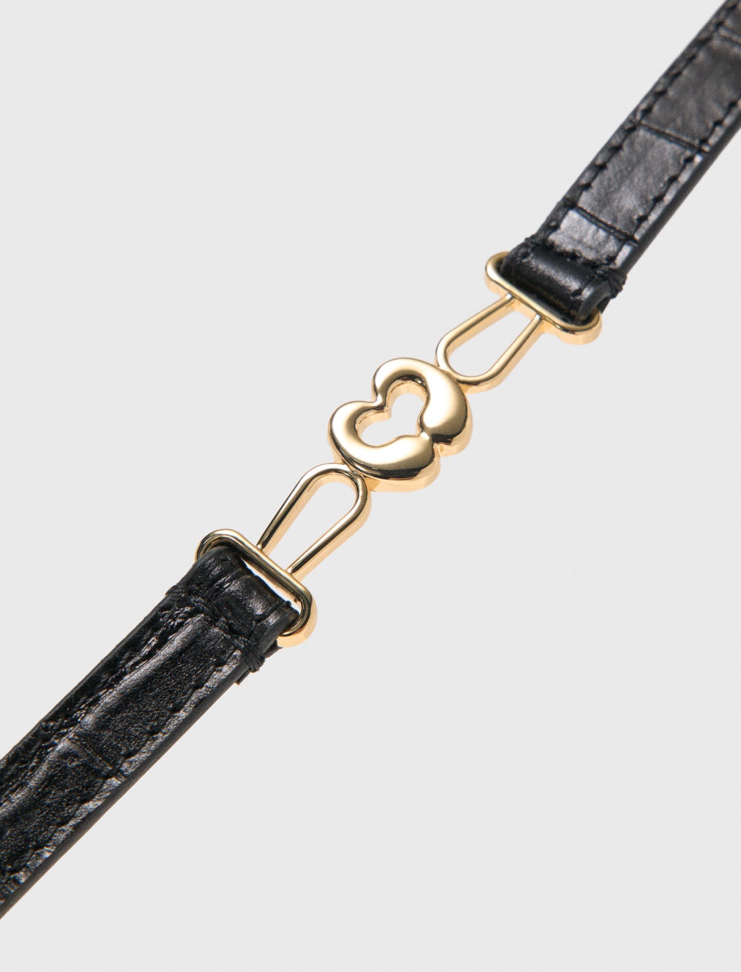 Maje Slim croc-effect leather belt