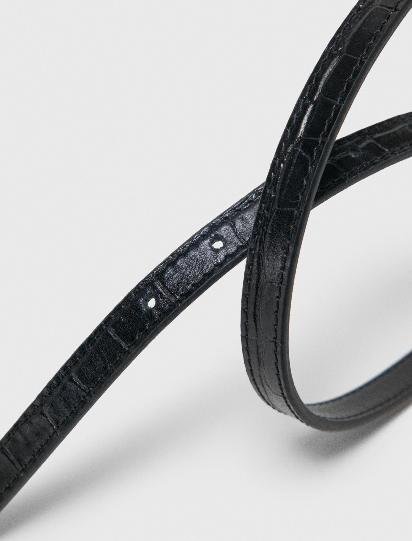 Maje Slim croc-effect leather belt