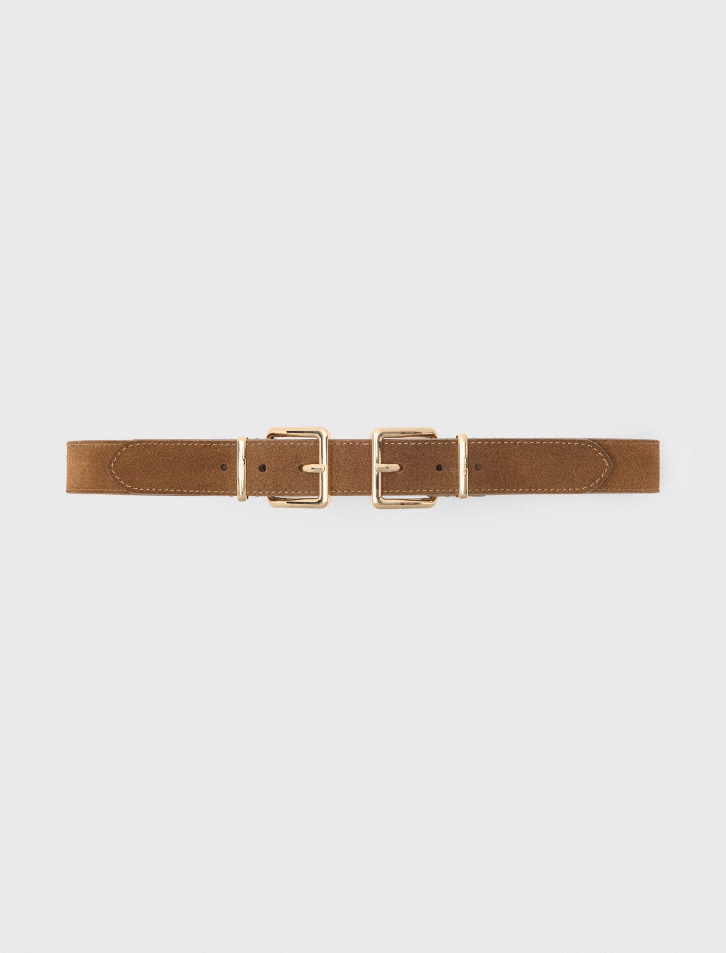 Maje Double buckle suede belt