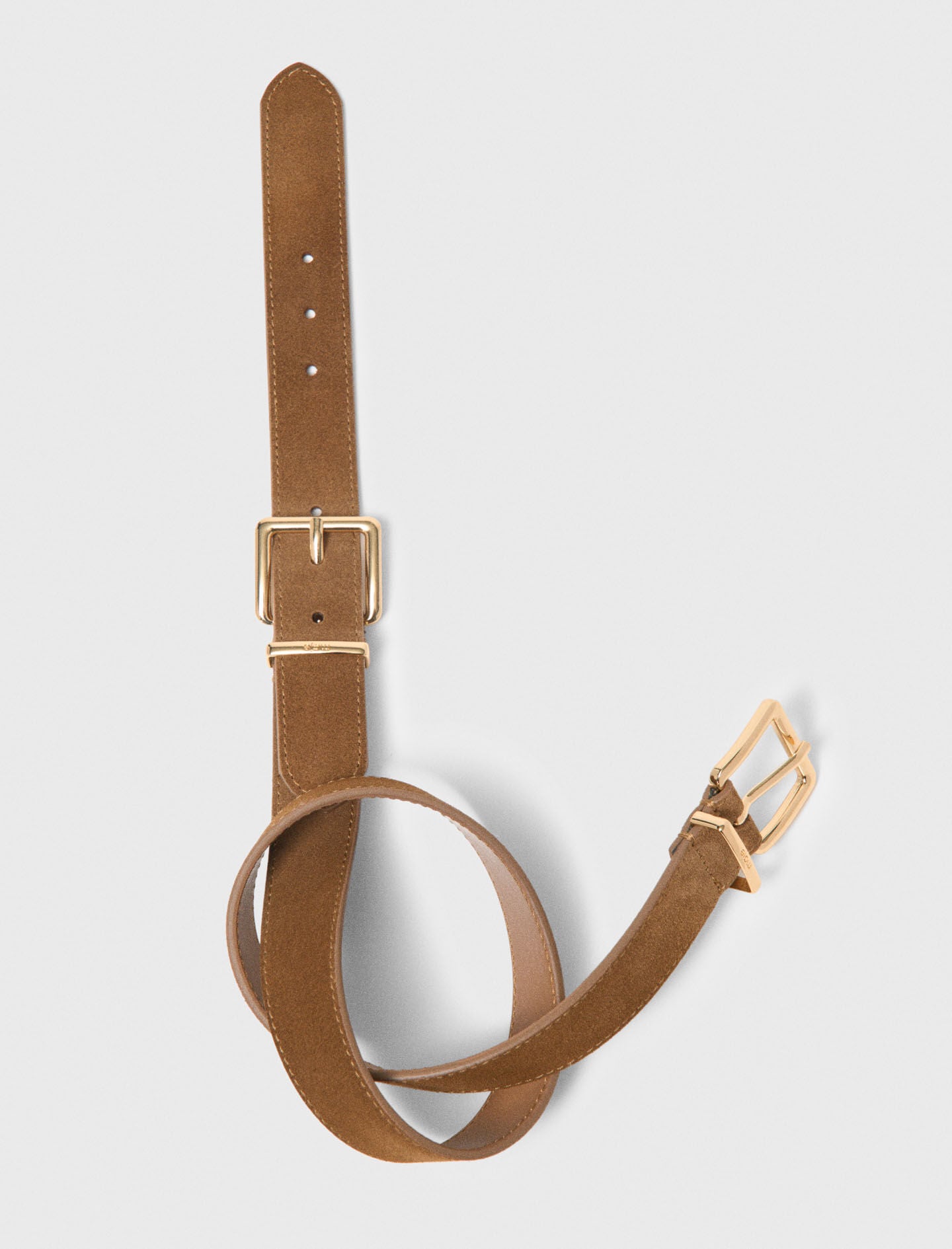 Maje Double buckle suede belt
