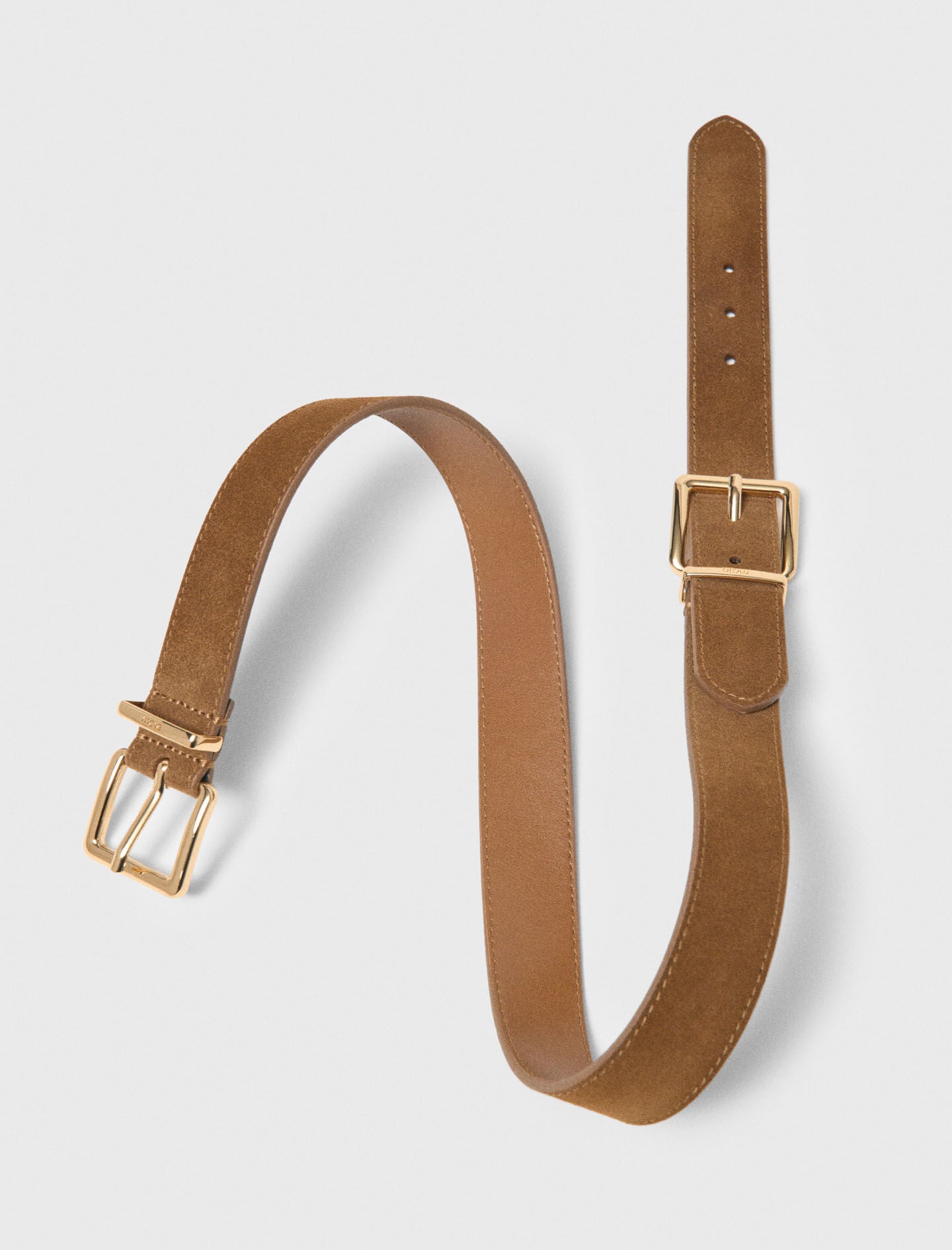 Maje Double buckle suede belt