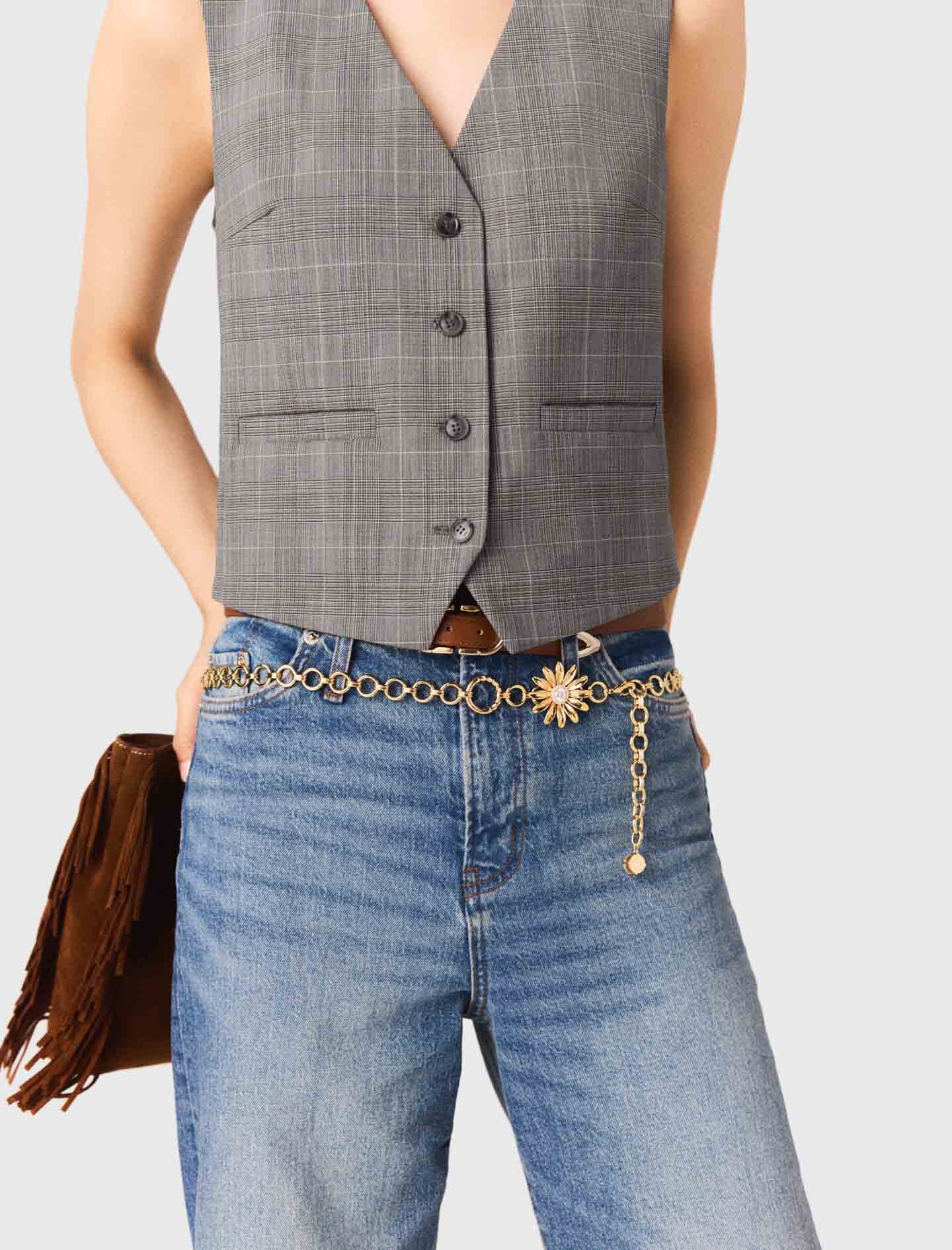 Maje Chain belt with flowers