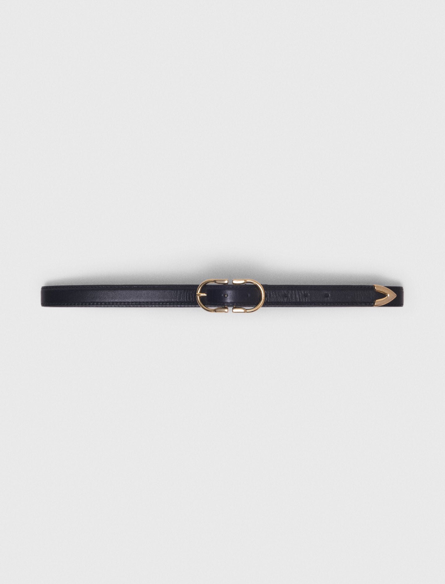 Maje Double-buckle leather belt