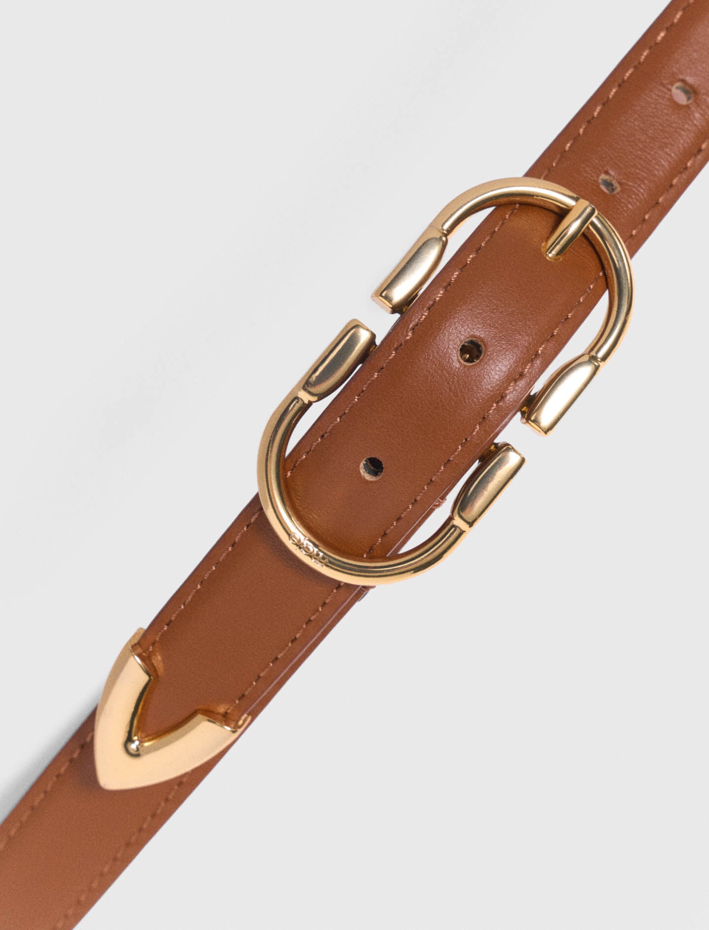 Maje Double-buckle leather belt