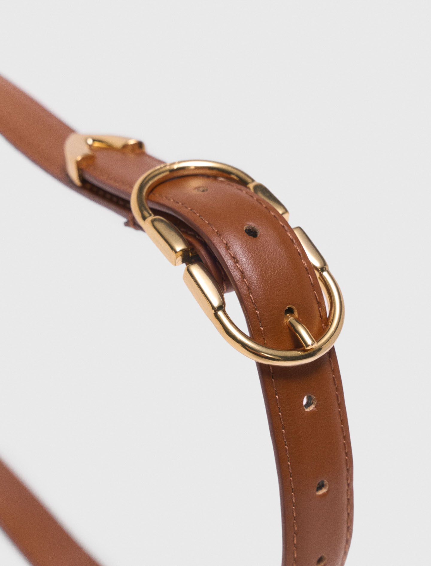 Maje Double-buckle leather belt