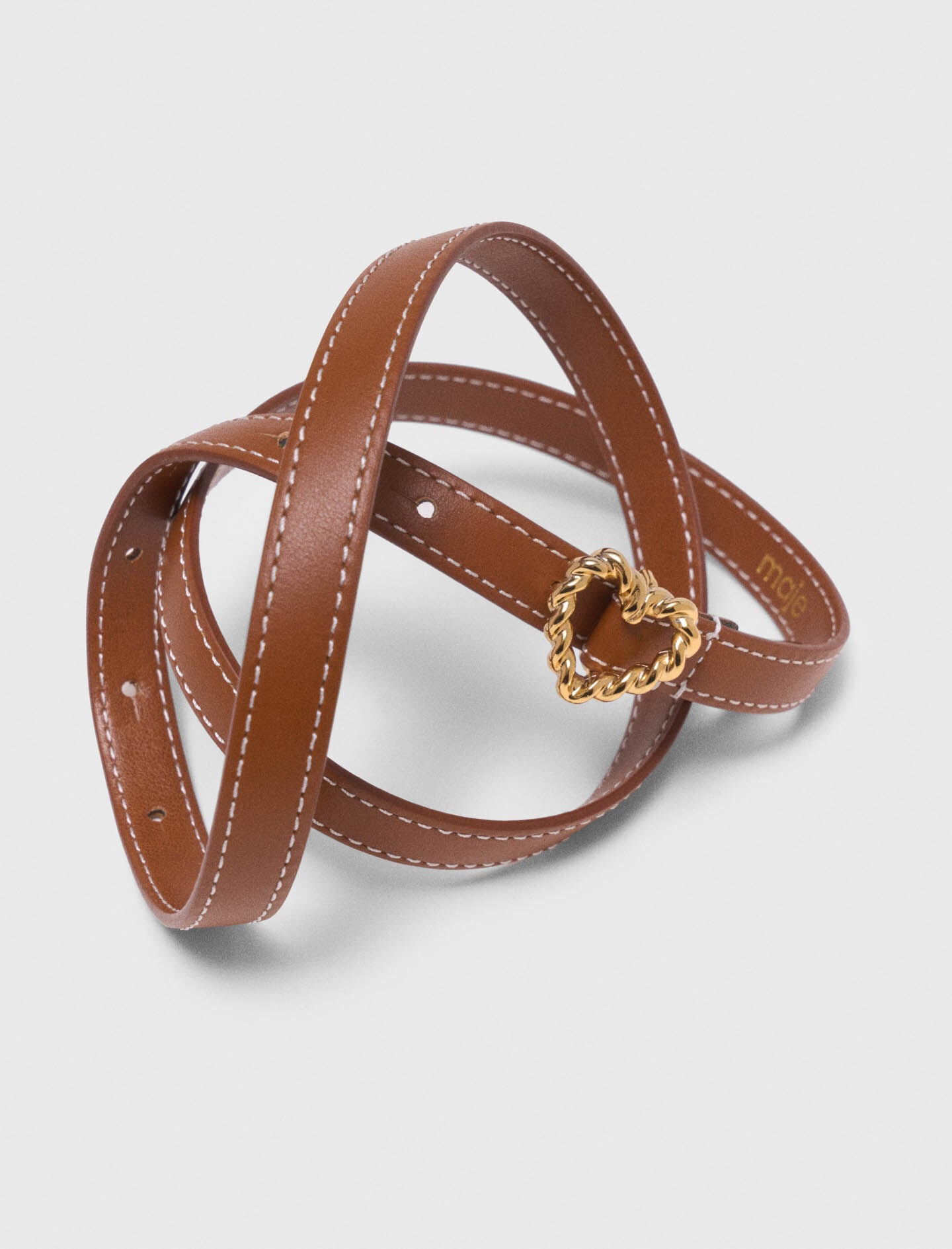 Maje Slim heart belt