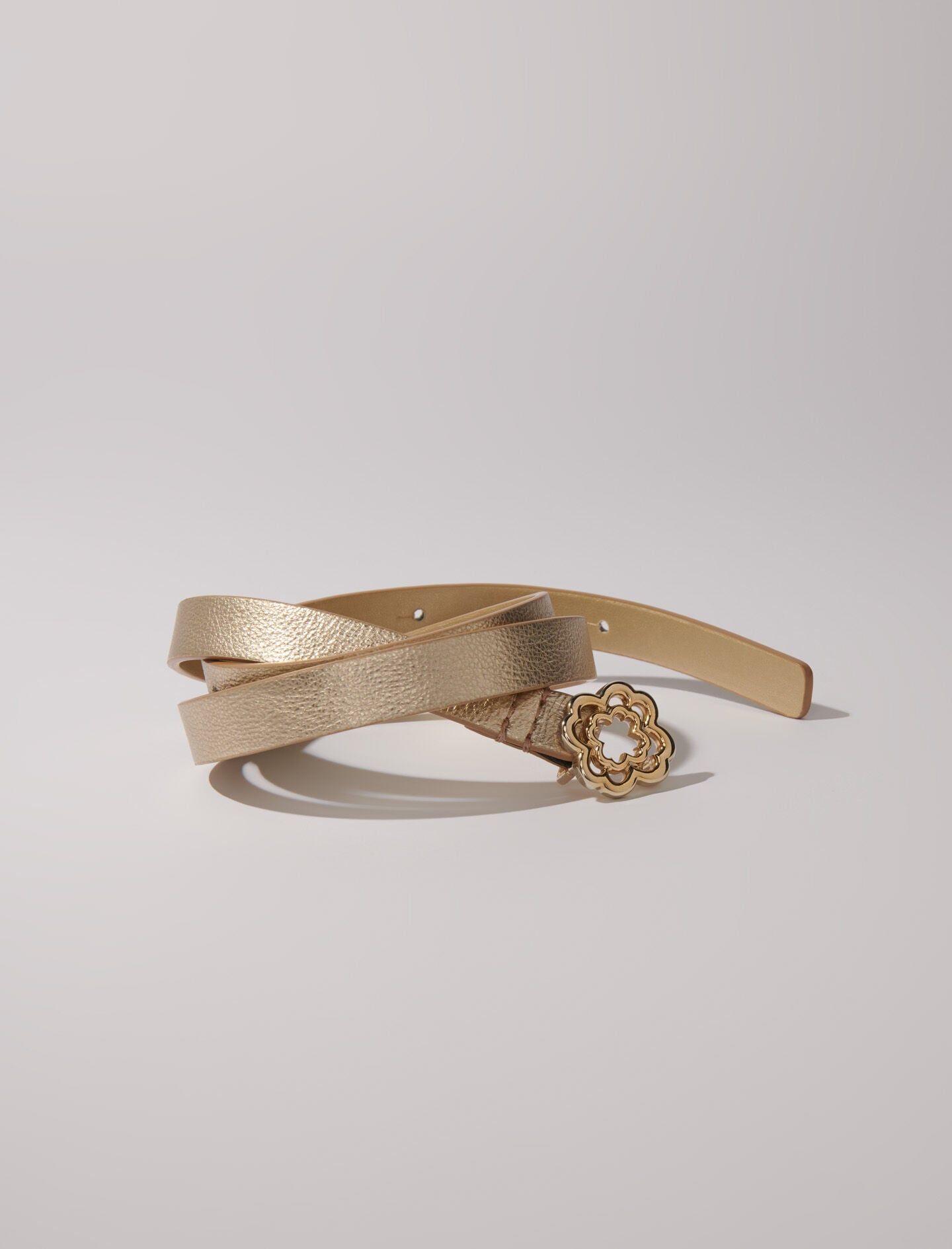 Maje Slim belt with Clover buckle