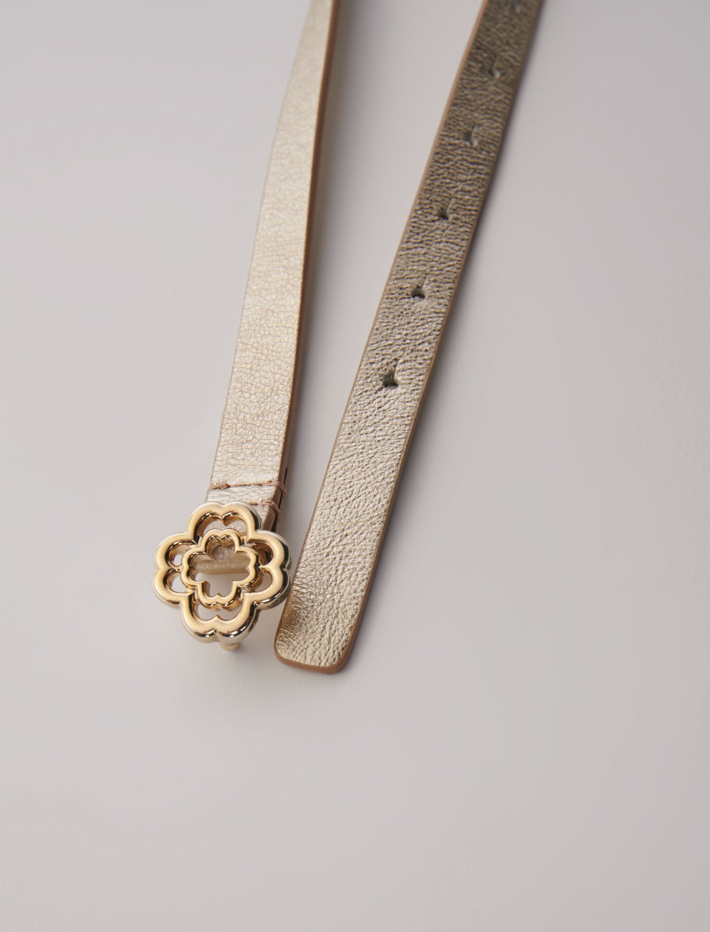 Maje Slim belt with Clover buckle