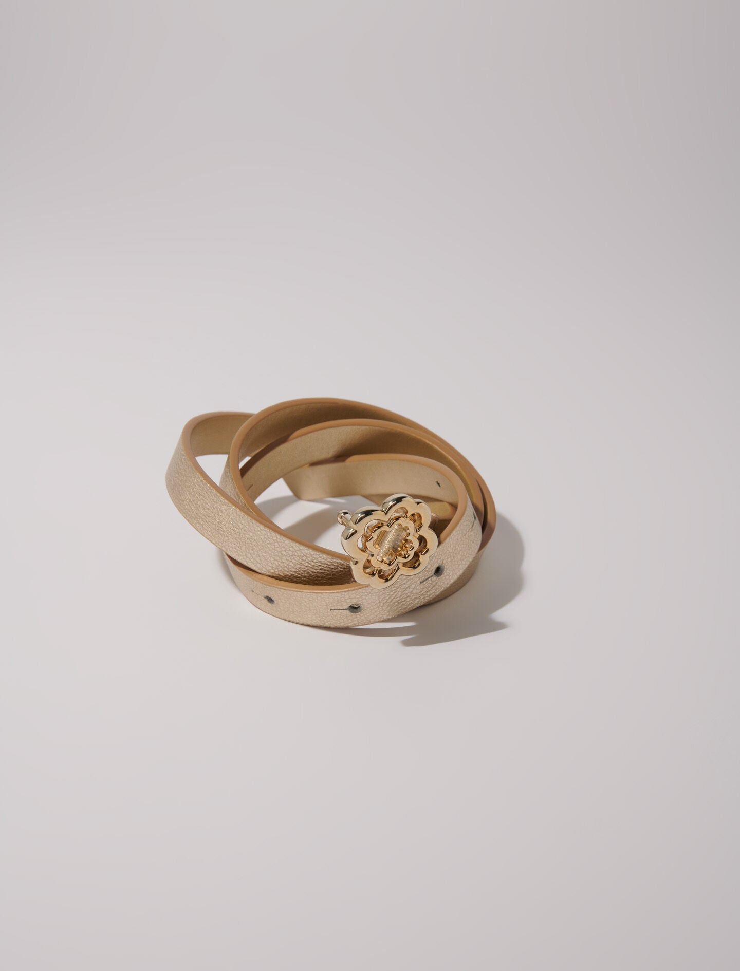 Maje Slim belt with Clover buckle