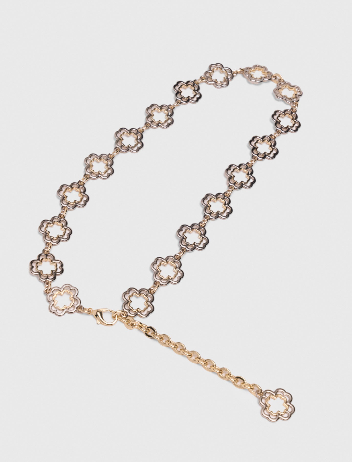 Maje Two-tone Clover chain belt