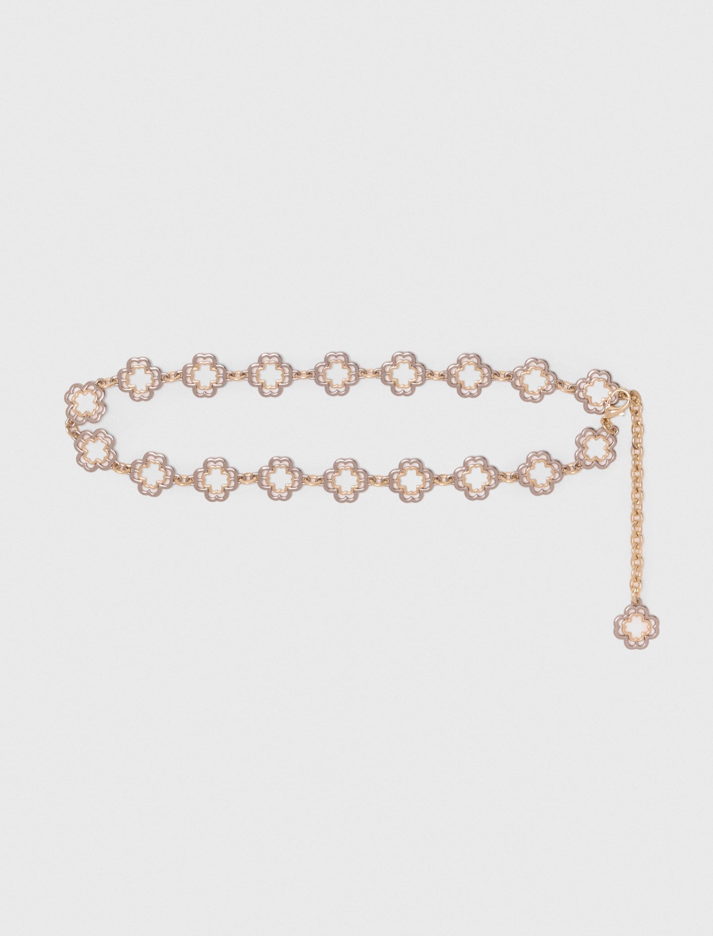 Maje Two-tone Clover chain belt