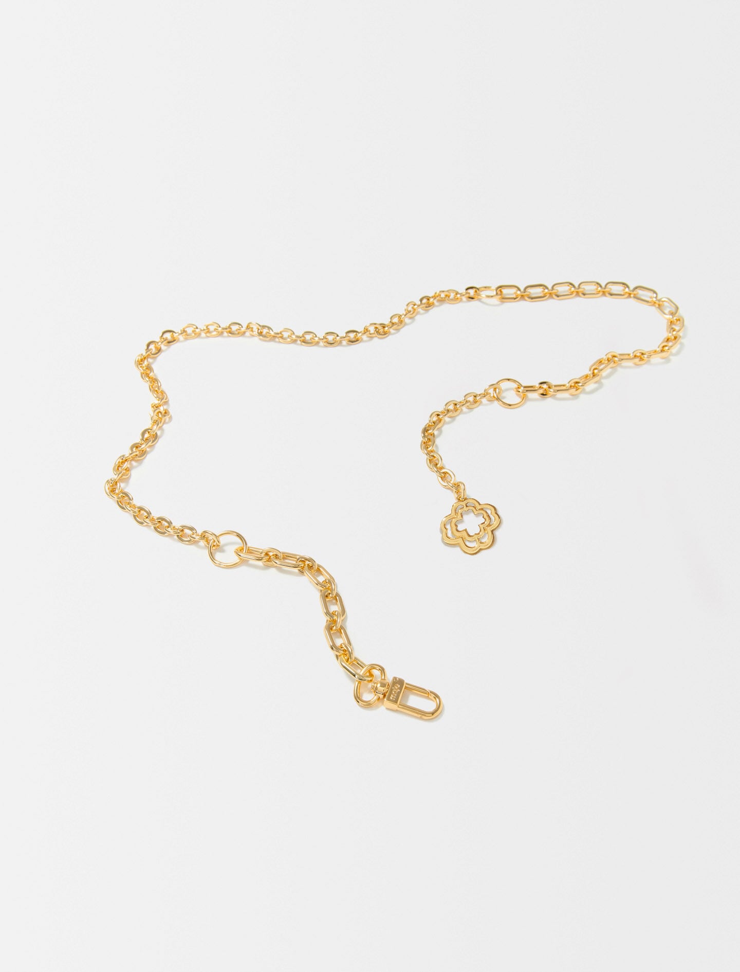 Maje Clover logo chain belt