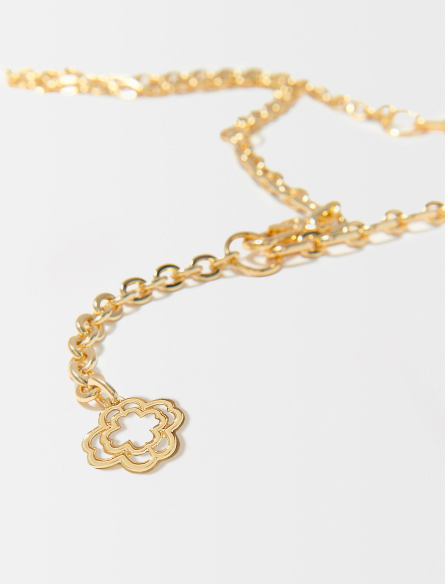 Maje Clover logo chain belt