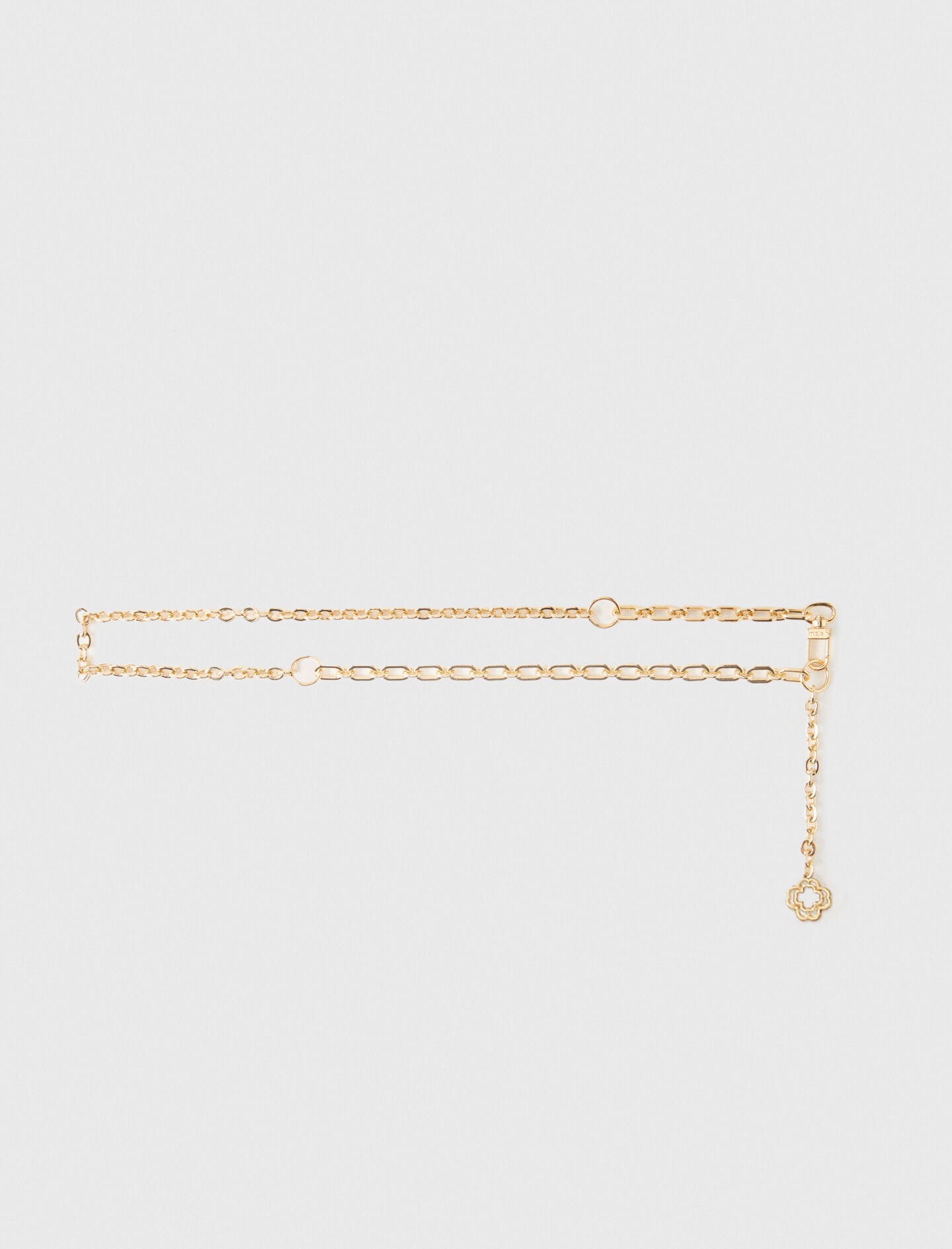 Maje Clover logo chain belt