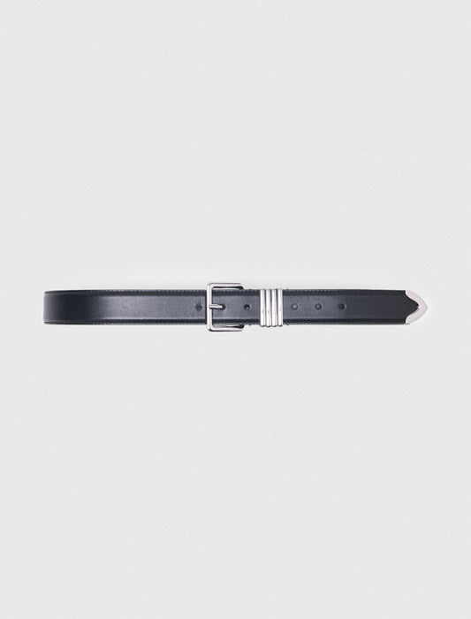Maje Smooth leather belt