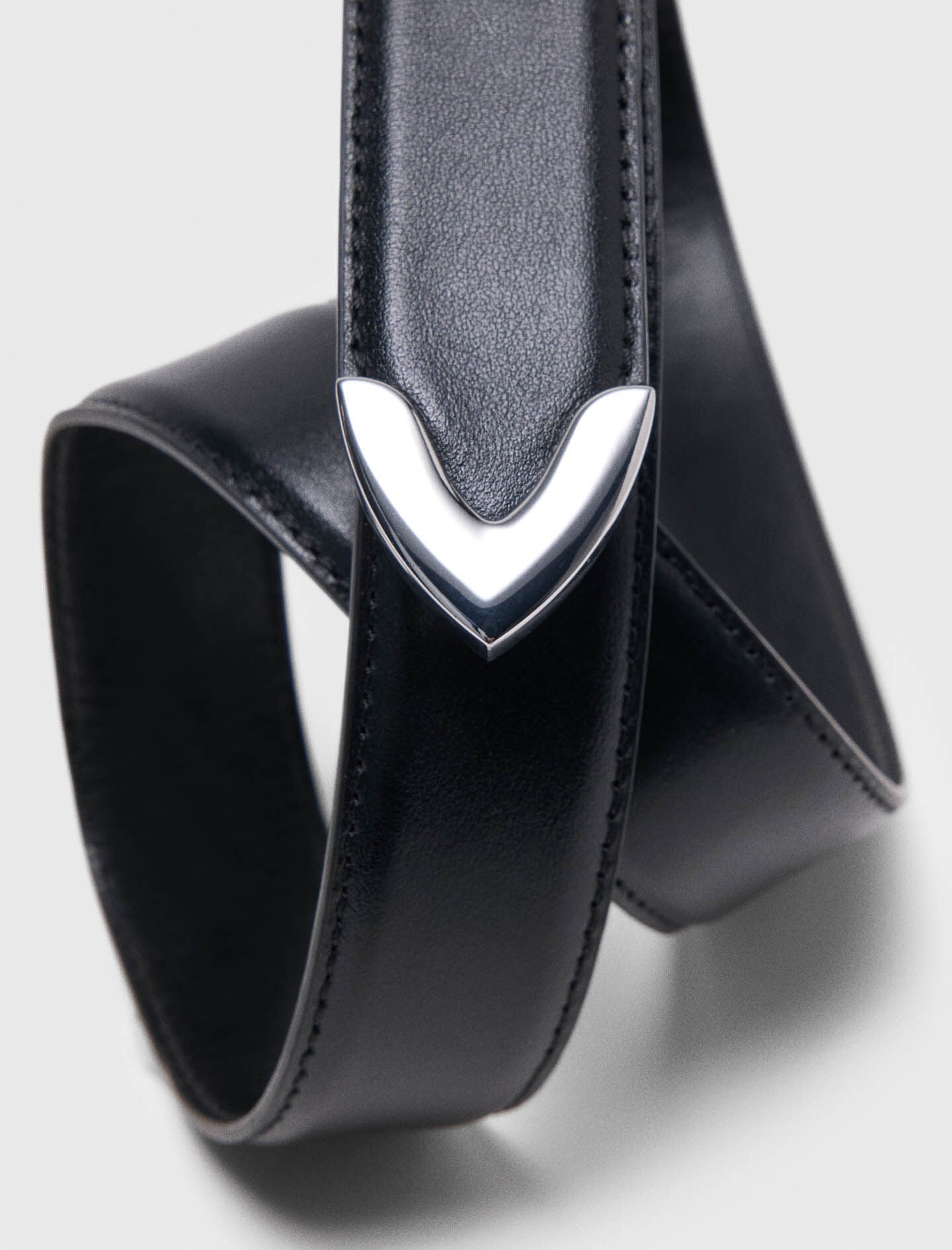 Maje Smooth leather belt