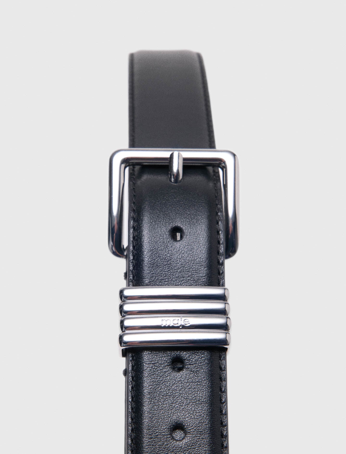 Maje Smooth leather belt
